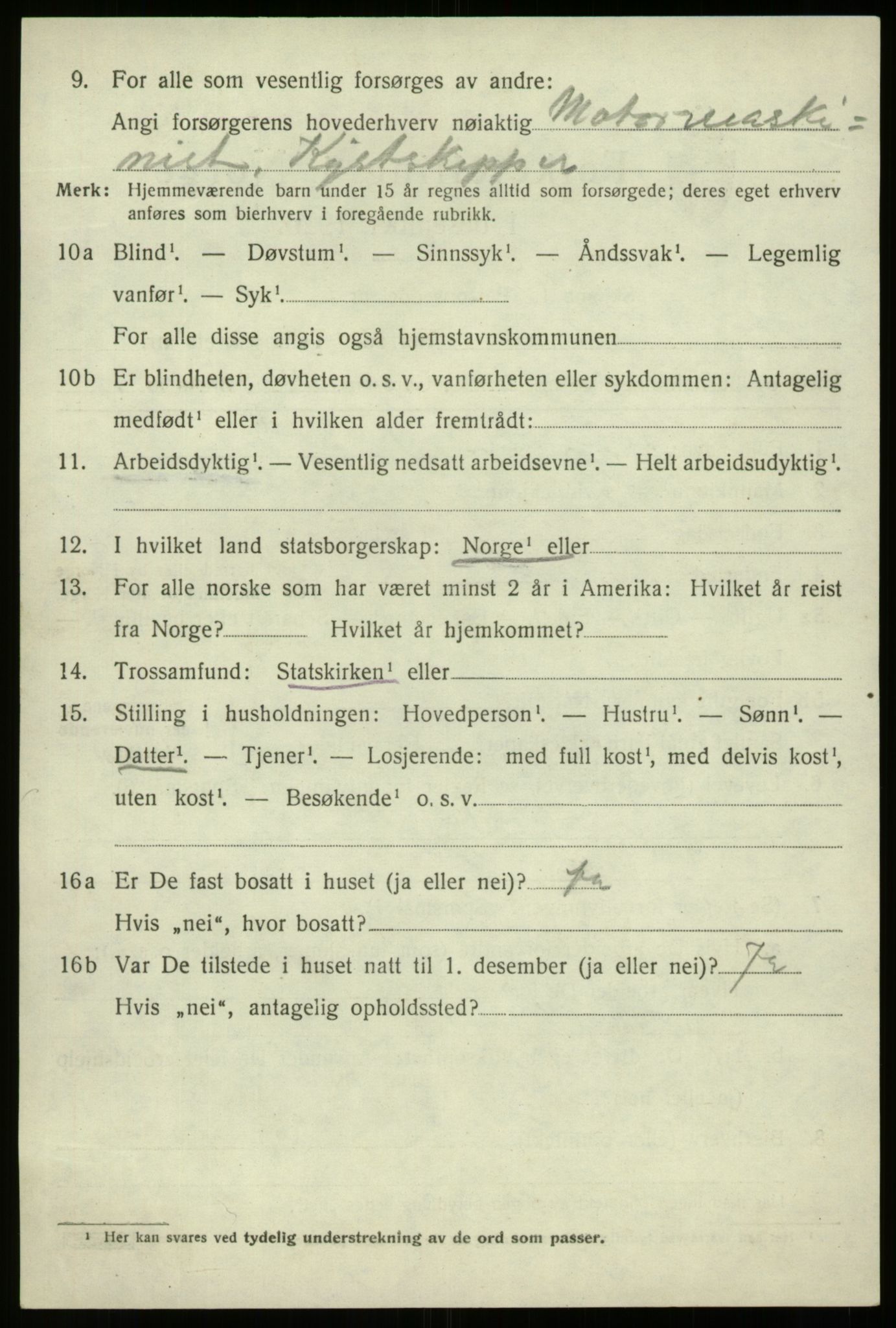 SAB, 1920 census for Davik, 1920, p. 7666