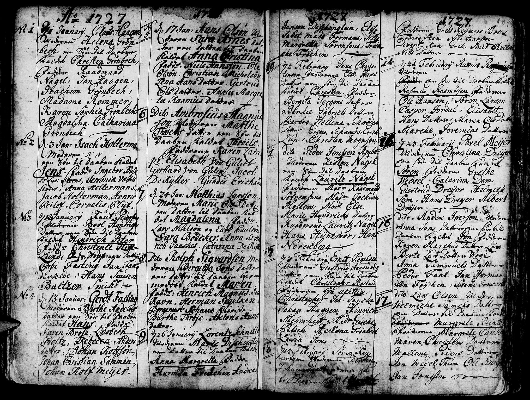Nykirken Sokneprestembete, SAB/A-77101/H/Haa/L0003: Parish register (official) no. A 3, 1717-1764, p. 109