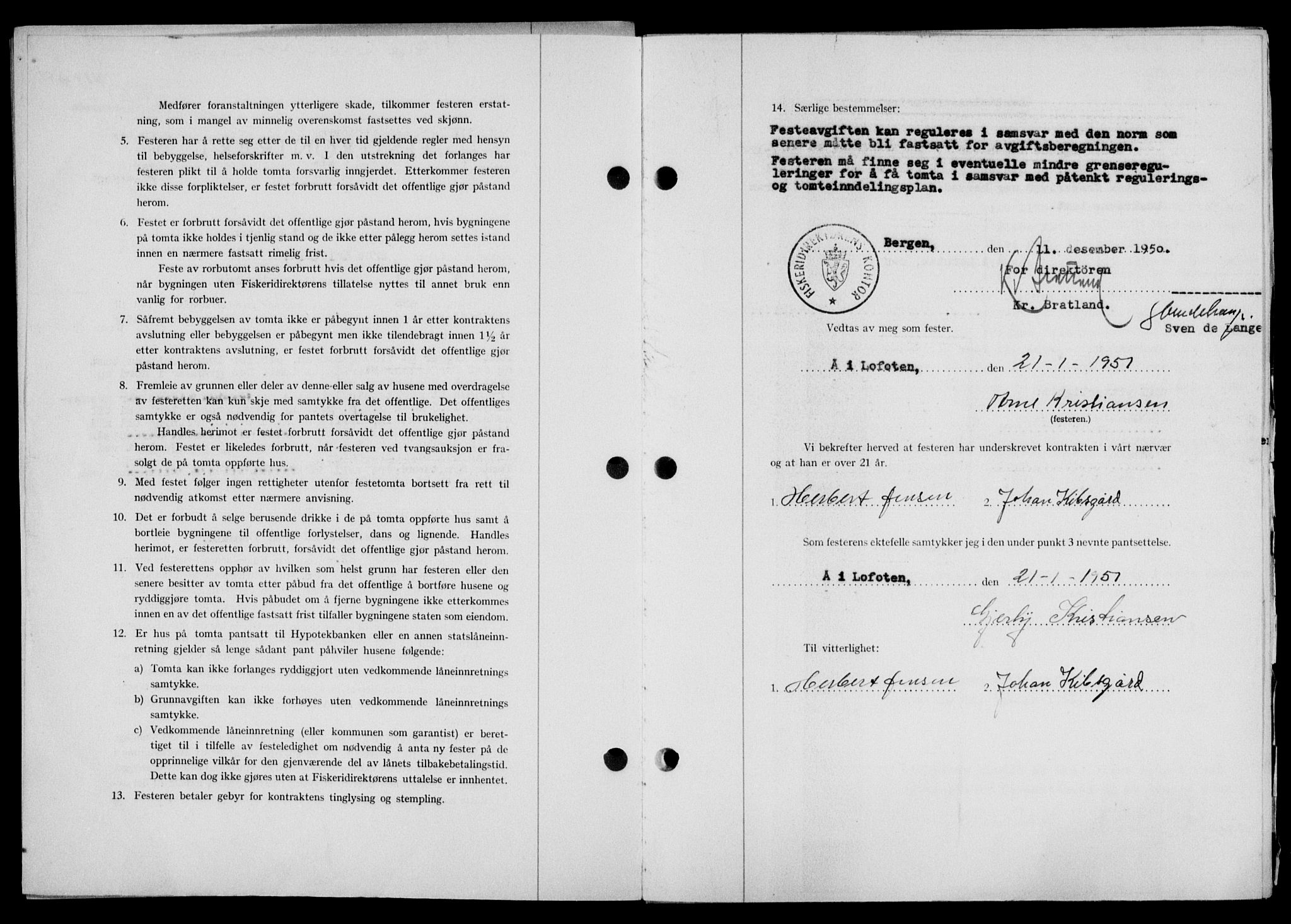 Lofoten sorenskriveri, SAT/A-0017/1/2/2C/L0025a: Mortgage book no. 25a, 1950-1951, Diary no: : 439/1951