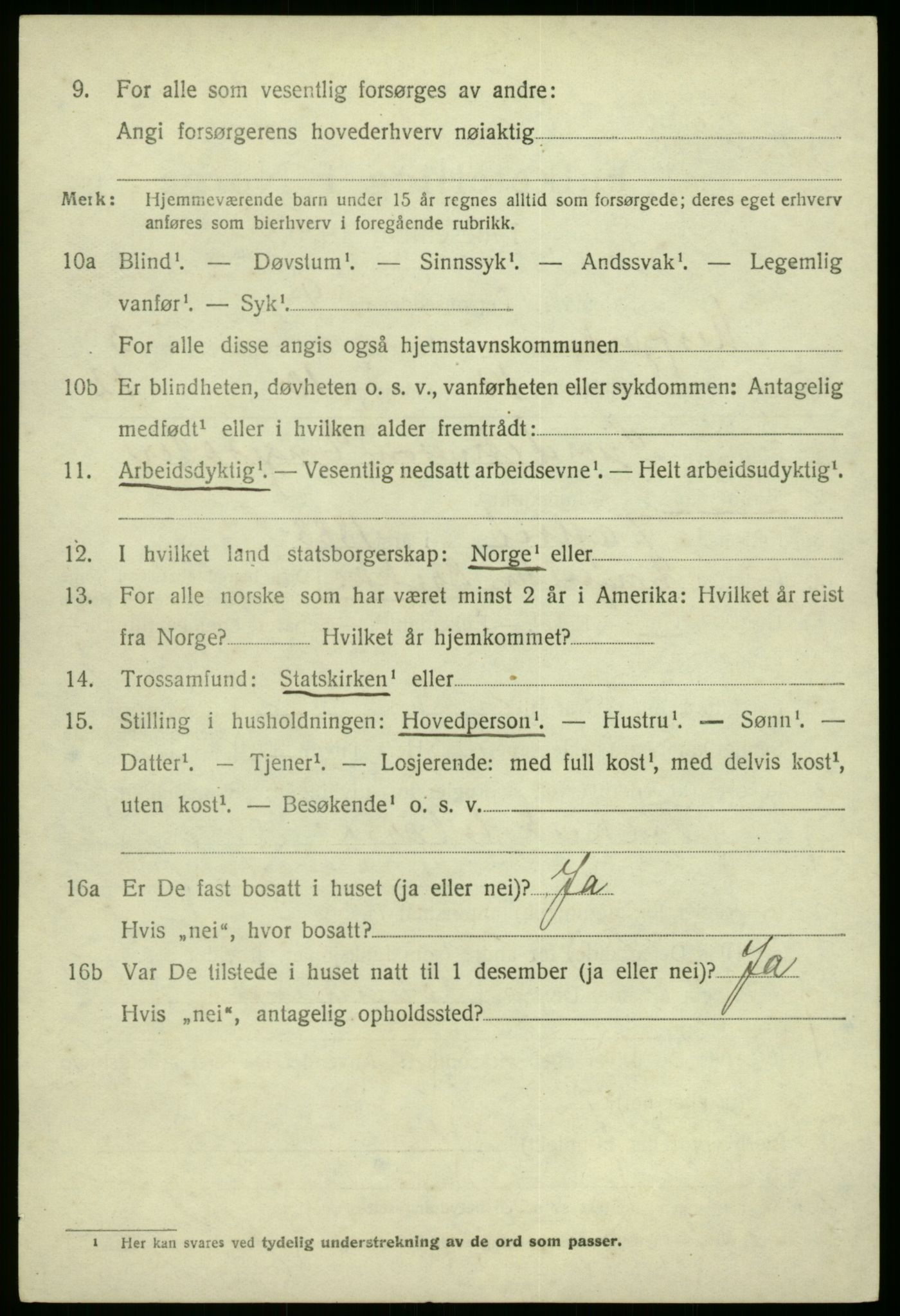 SAB, 1920 census for Masfjorden, 1920, p. 1664
