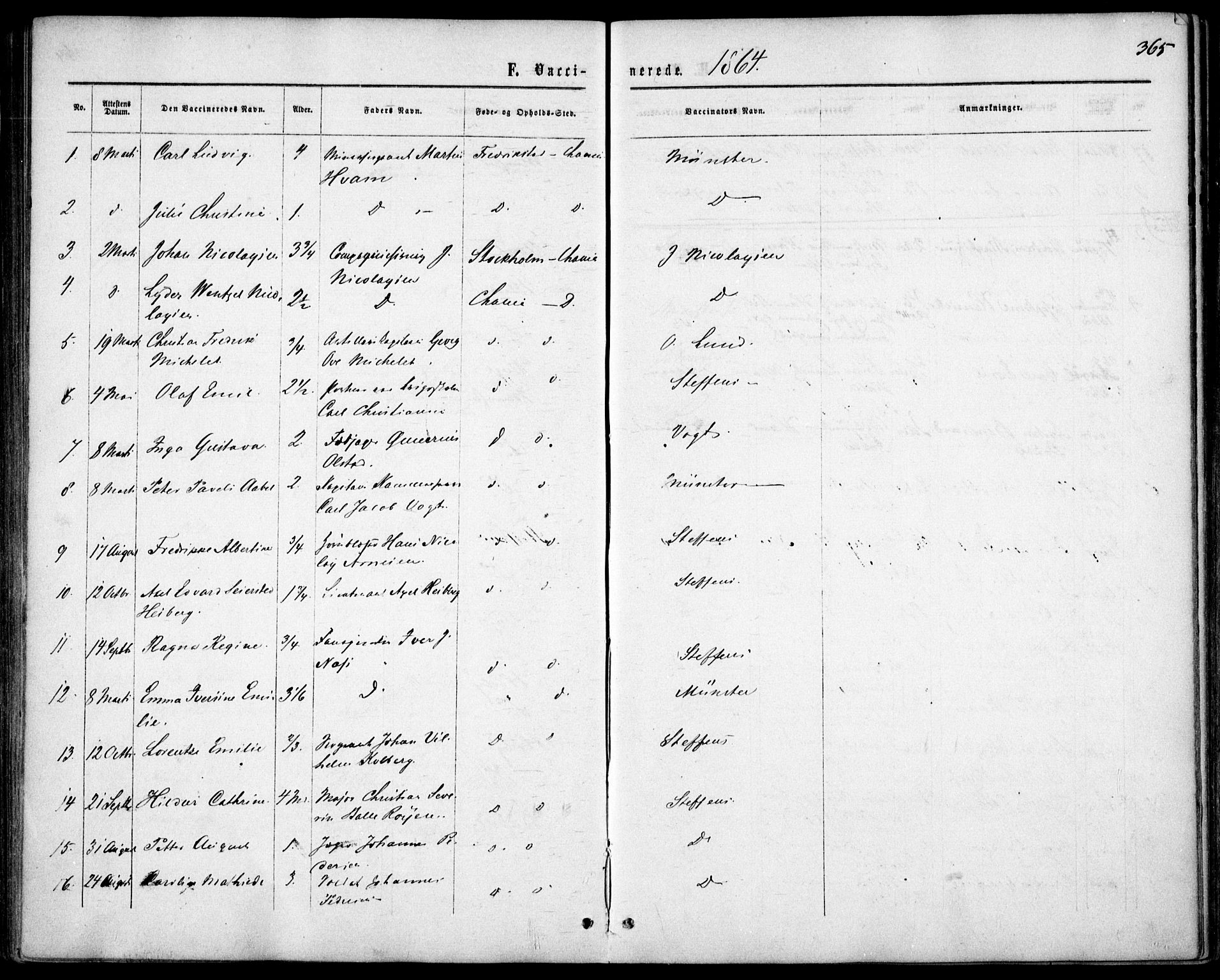 Garnisonsmenigheten Kirkebøker, AV/SAO-A-10846/F/Fa/L0010: Parish register (official) no. 10, 1859-1869, p. 365