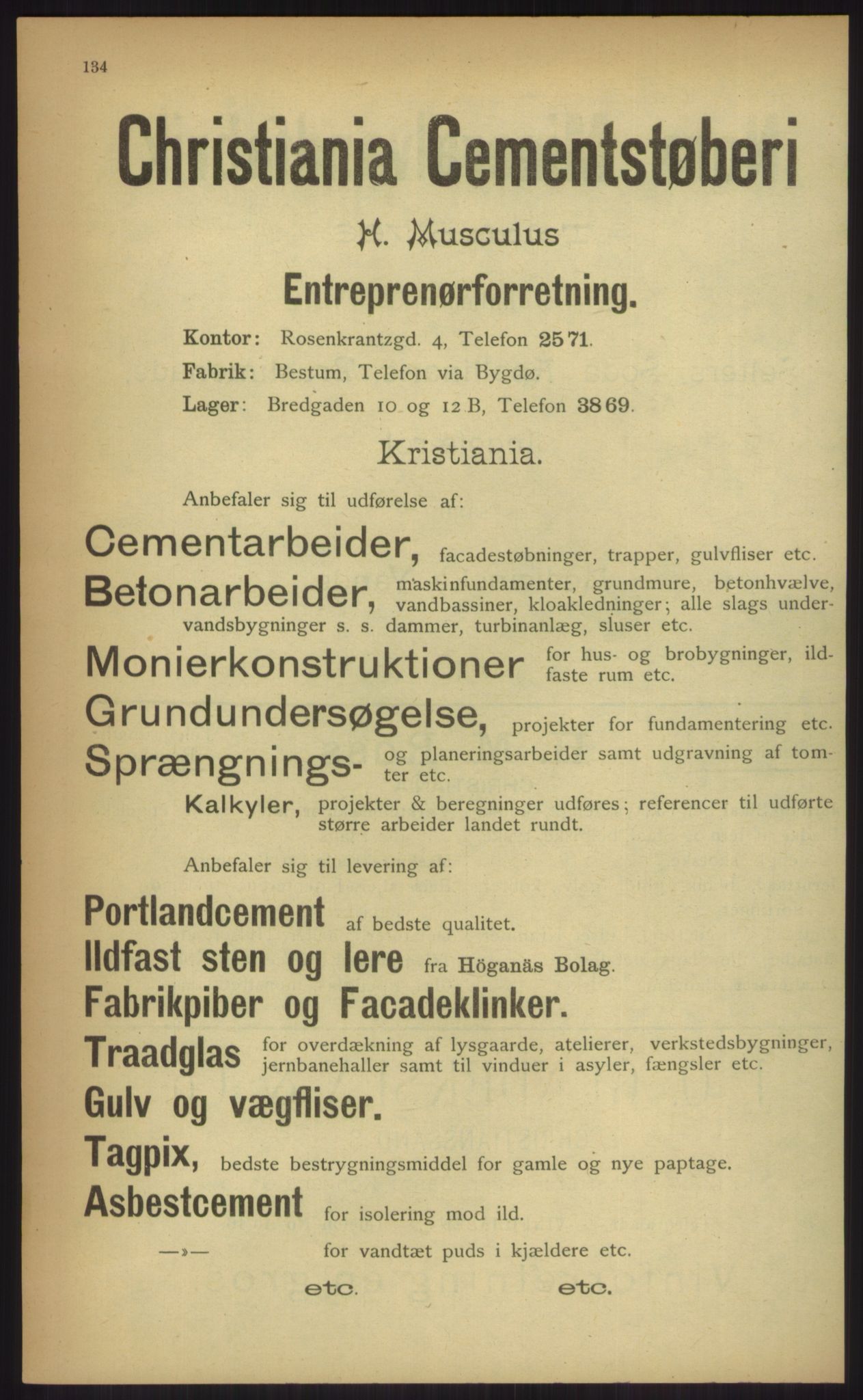 Kristiania/Oslo adressebok, PUBL/-, 1903, p. 134