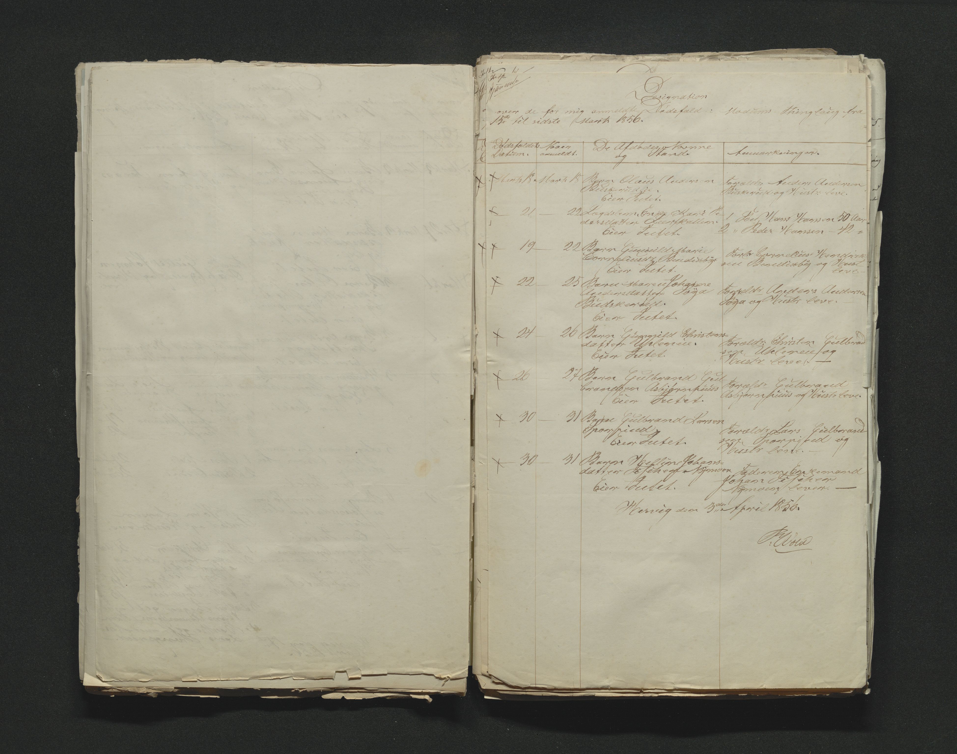 Eiker, Modum og Sigdal sorenskriveri, AV/SAKO-A-123/H/Ha/Hab/L0009: Dødsfallsmeldinger, 1854-1857, p. 310