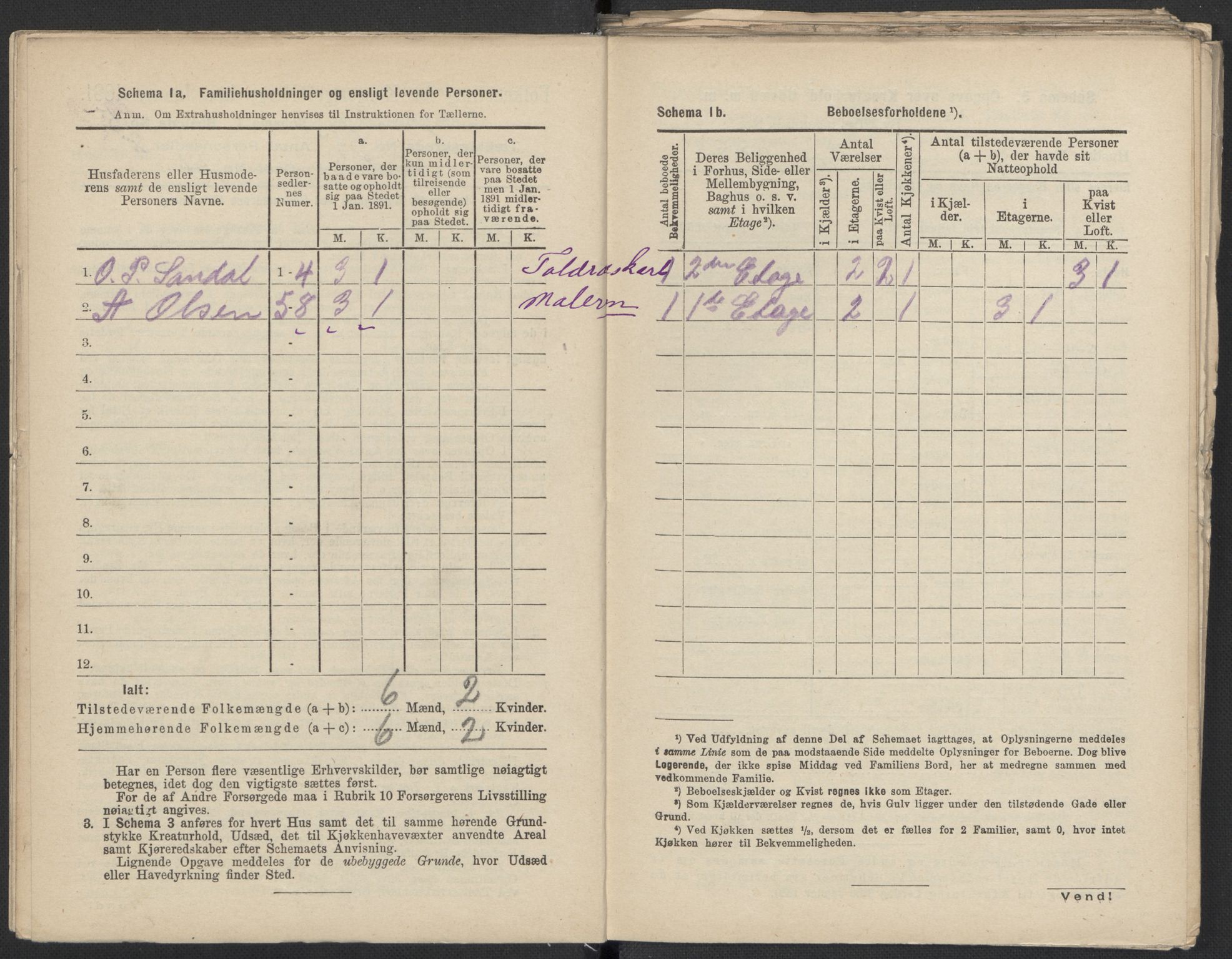 RA, 1891 Census for 1301 Bergen, 1891, p. 5615