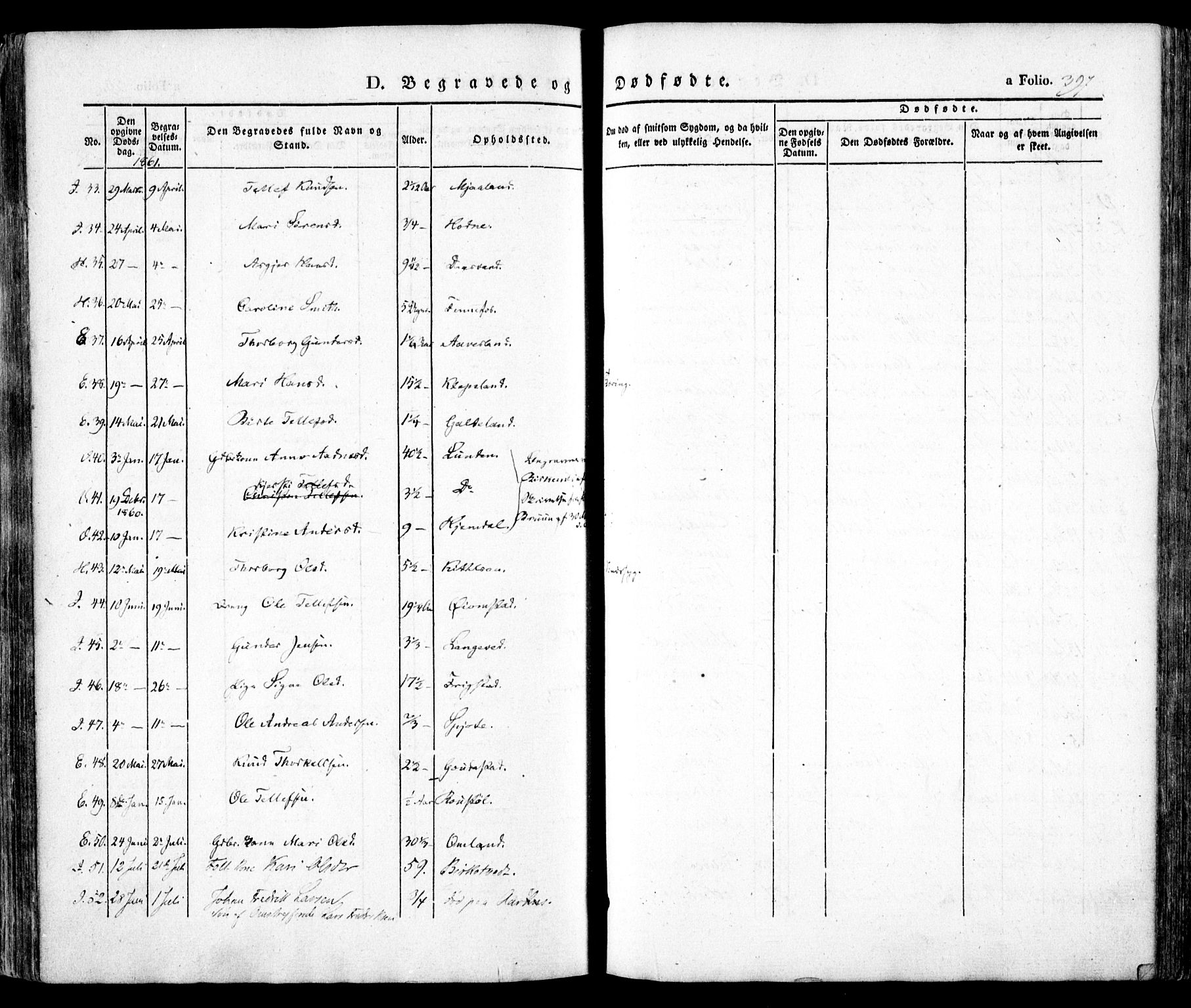 Evje sokneprestkontor, AV/SAK-1111-0008/F/Fa/Faa/L0005: Parish register (official) no. A 5, 1843-1865, p. 397