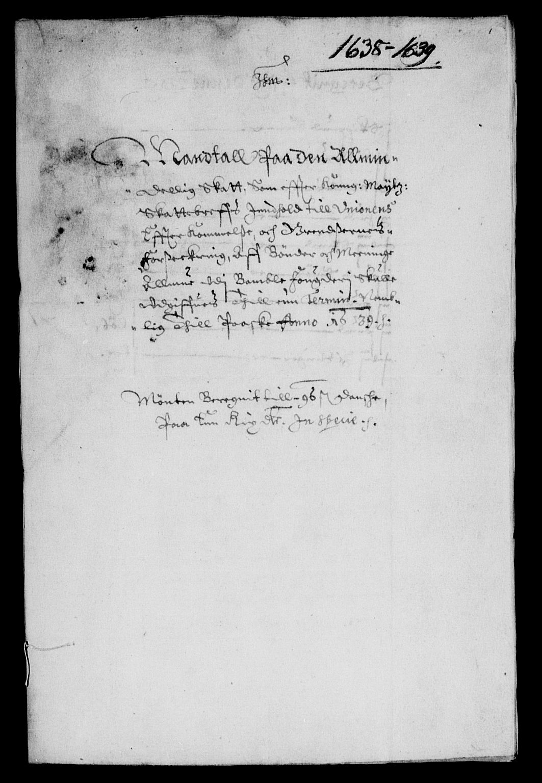 Rentekammeret inntil 1814, Reviderte regnskaper, Lensregnskaper, AV/RA-EA-5023/R/Rb/Rbp/L0022: Bratsberg len, 1638-1640