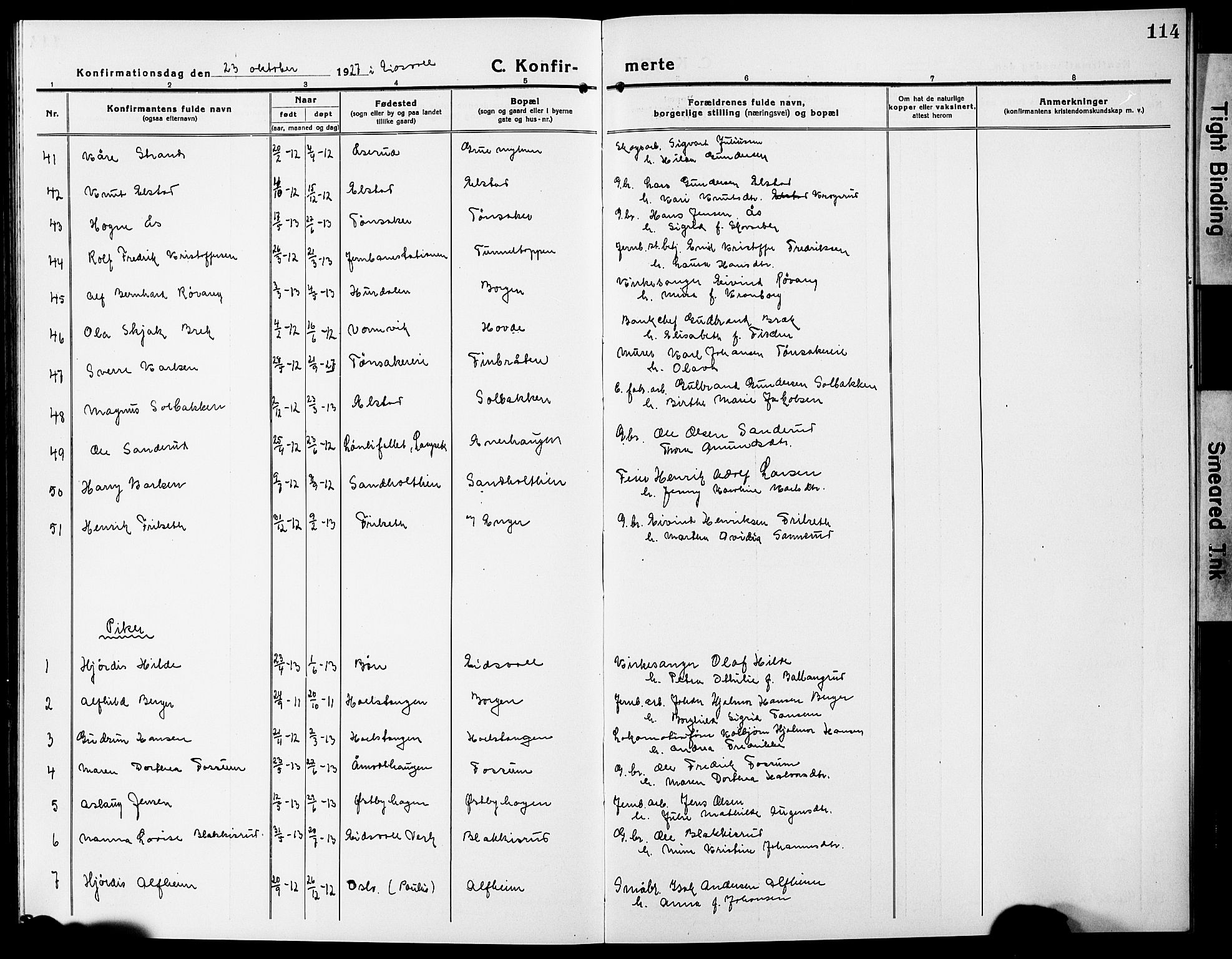 Eidsvoll prestekontor Kirkebøker, AV/SAO-A-10888/G/Ga/L0009: Parish register (copy) no. I 9, 1914-1927, p. 114