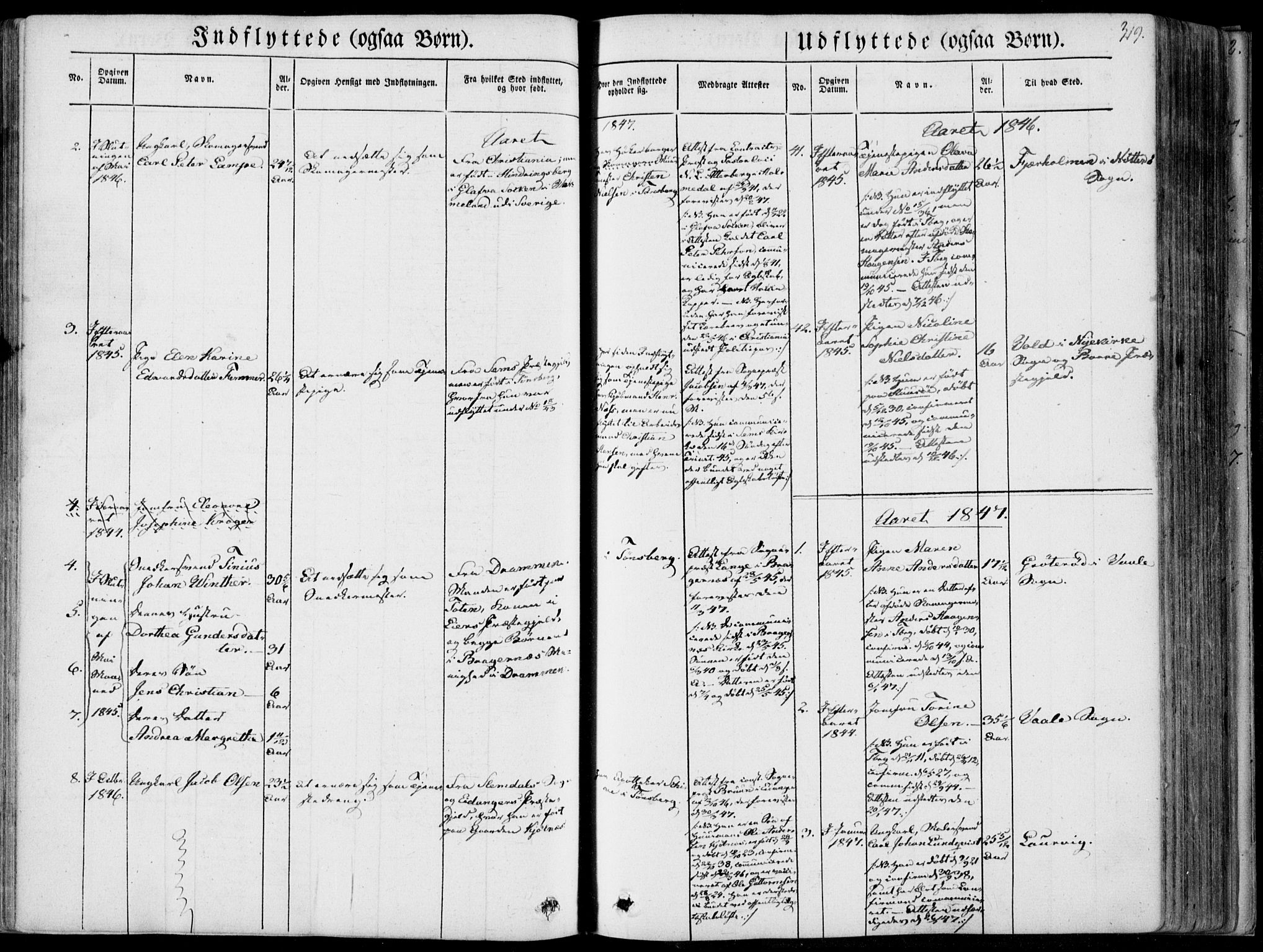 Tønsberg kirkebøker, AV/SAKO-A-330/F/Fa/L0007: Parish register (official) no. I 7, 1845-1854, p. 319