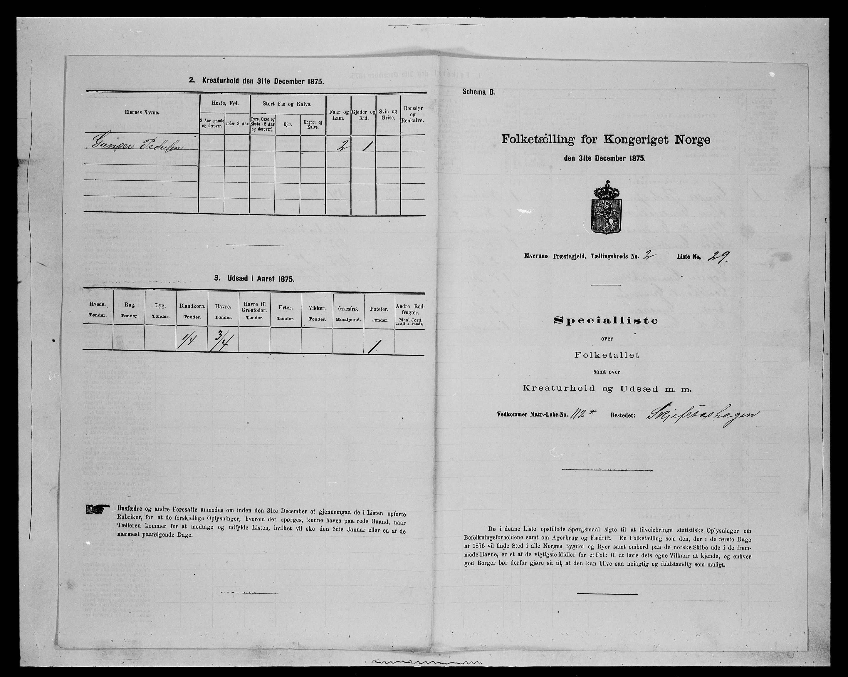 SAH, 1875 census for 0427P Elverum, 1875, p. 553