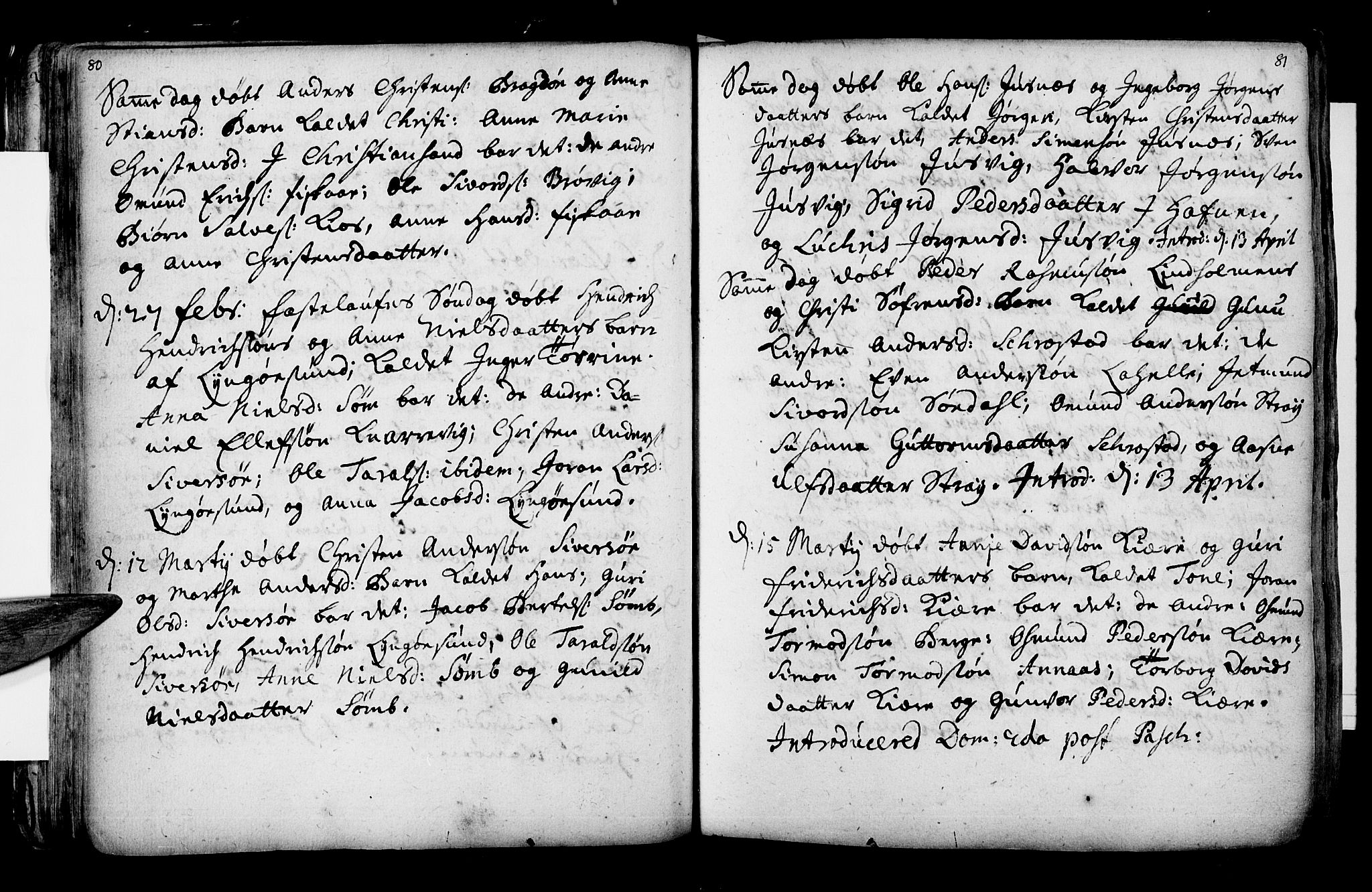 Oddernes sokneprestkontor, AV/SAK-1111-0033/F/Fa/Faa/L0002: Parish register (official) no. A 2, 1719-1764, p. 80-81