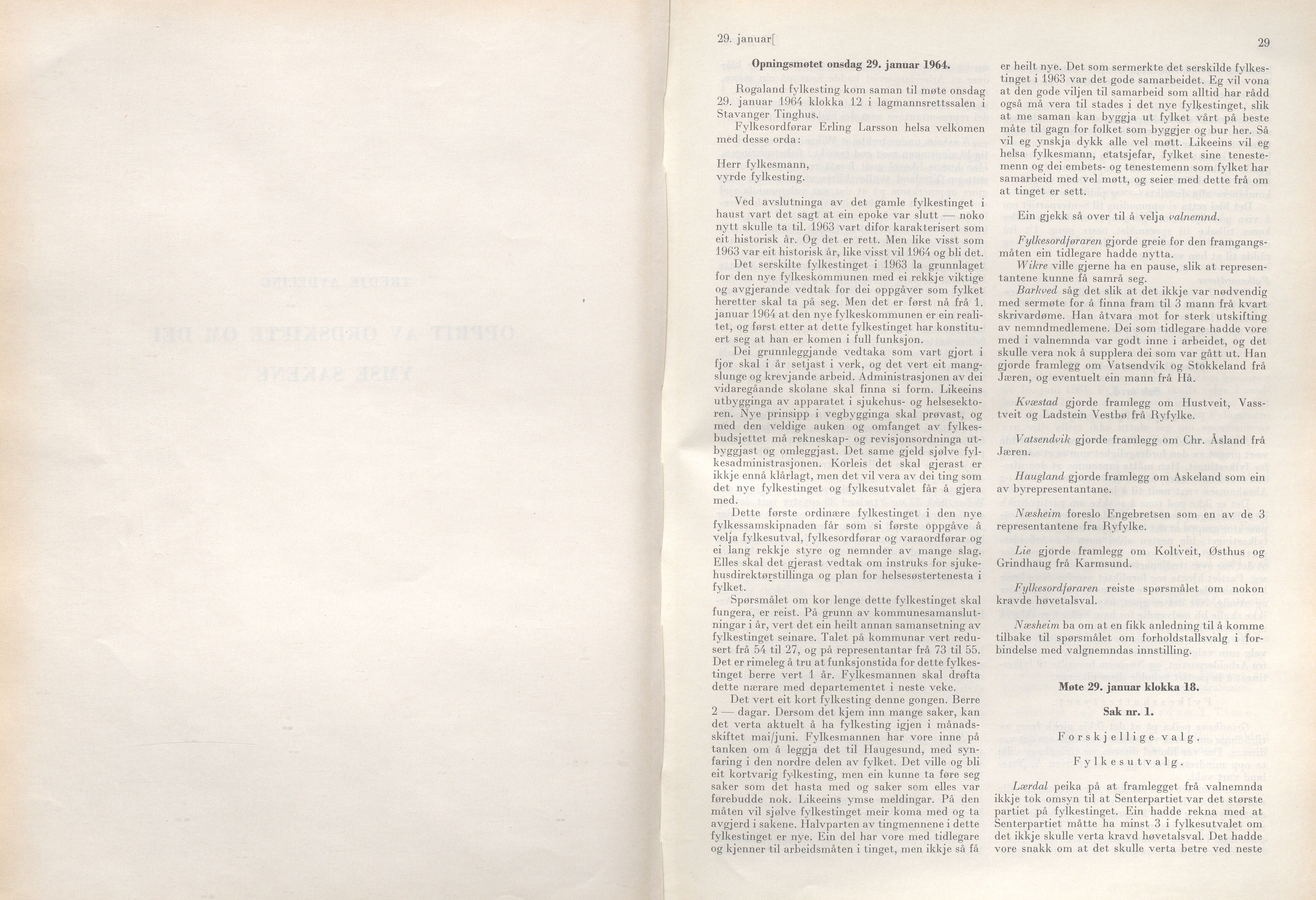 Rogaland fylkeskommune - Fylkesrådmannen , IKAR/A-900/A/Aa/Aaa/L0084: Møtebok , 1964, p. 29