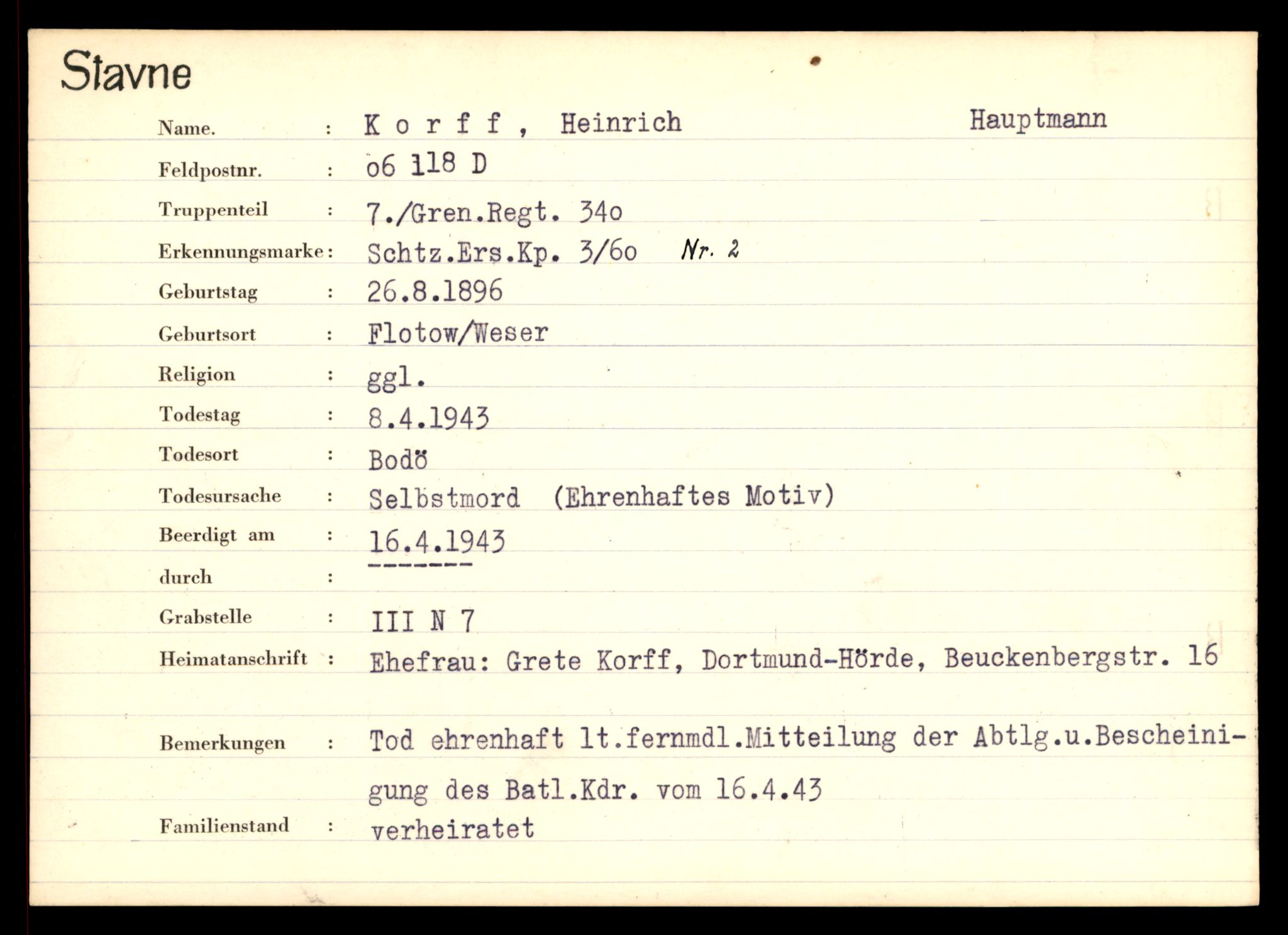 Distriktskontoret for krigsgraver, AV/SAT-A-5030/E/L0003: Kasett/kartotek over tysk Krigskirkegård Stavne, 1945, p. 727