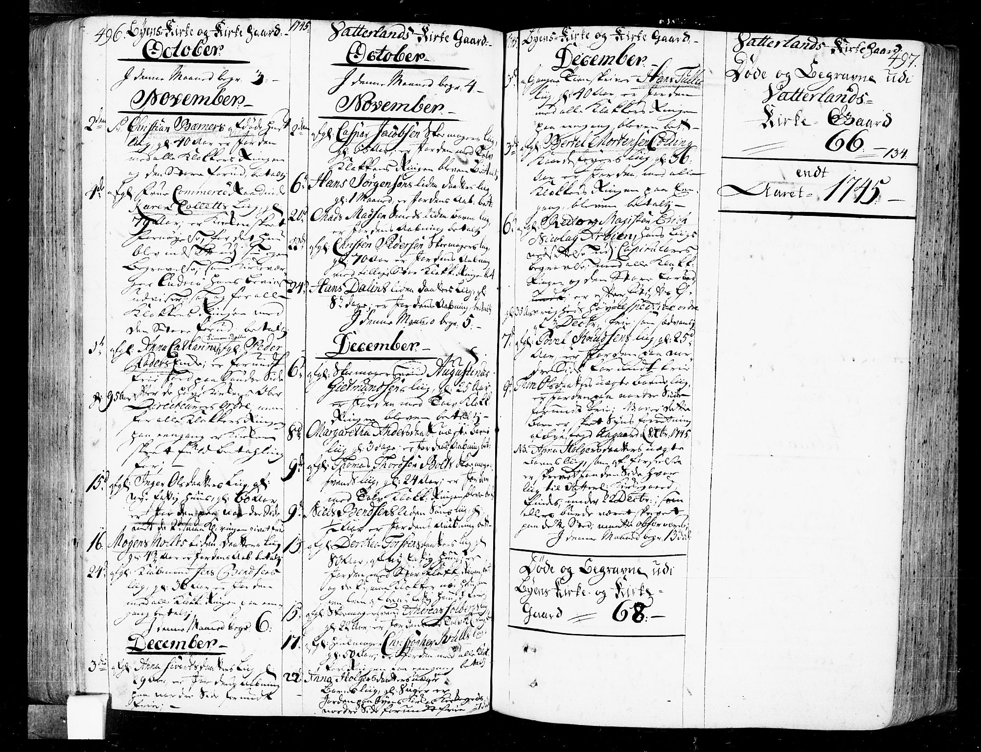 Oslo domkirke Kirkebøker, SAO/A-10752/F/Fa/L0004: Parish register (official) no. 4, 1743-1786, p. 496-497