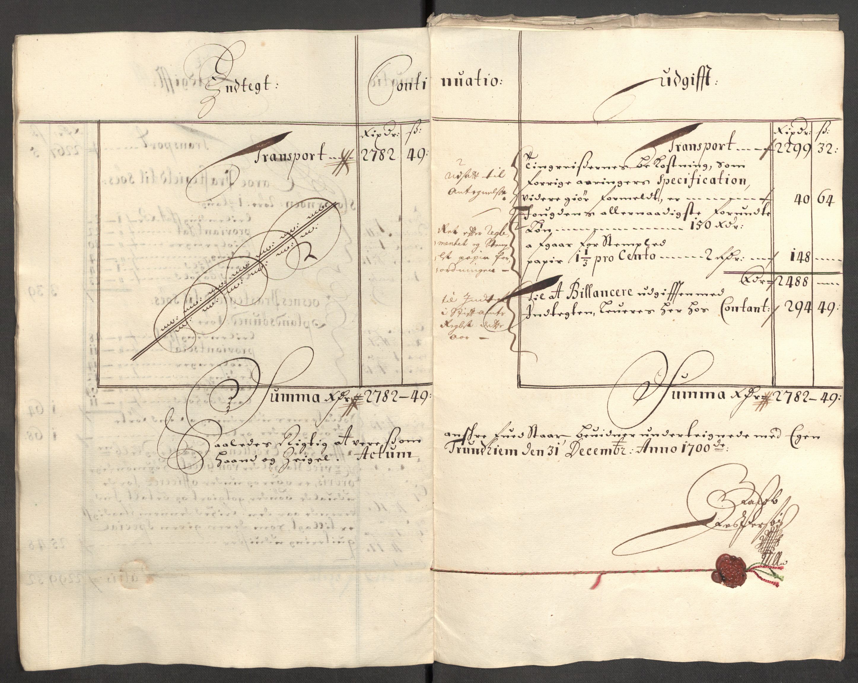 Rentekammeret inntil 1814, Reviderte regnskaper, Fogderegnskap, AV/RA-EA-4092/R64/L4426: Fogderegnskap Namdal, 1699-1700, p. 219