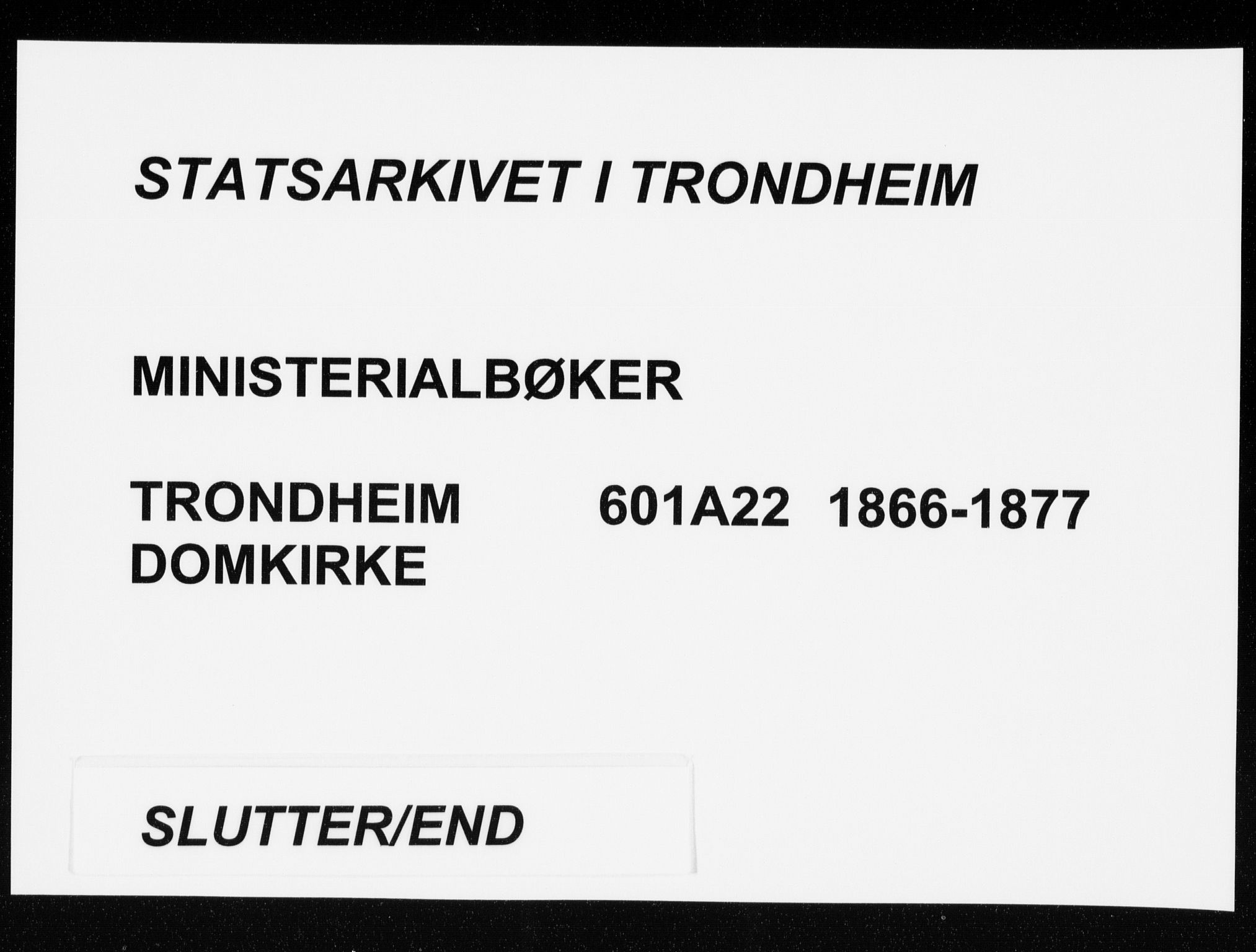 Ministerialprotokoller, klokkerbøker og fødselsregistre - Sør-Trøndelag, AV/SAT-A-1456/601/L0054: Parish register (official) no. 601A22, 1866-1877