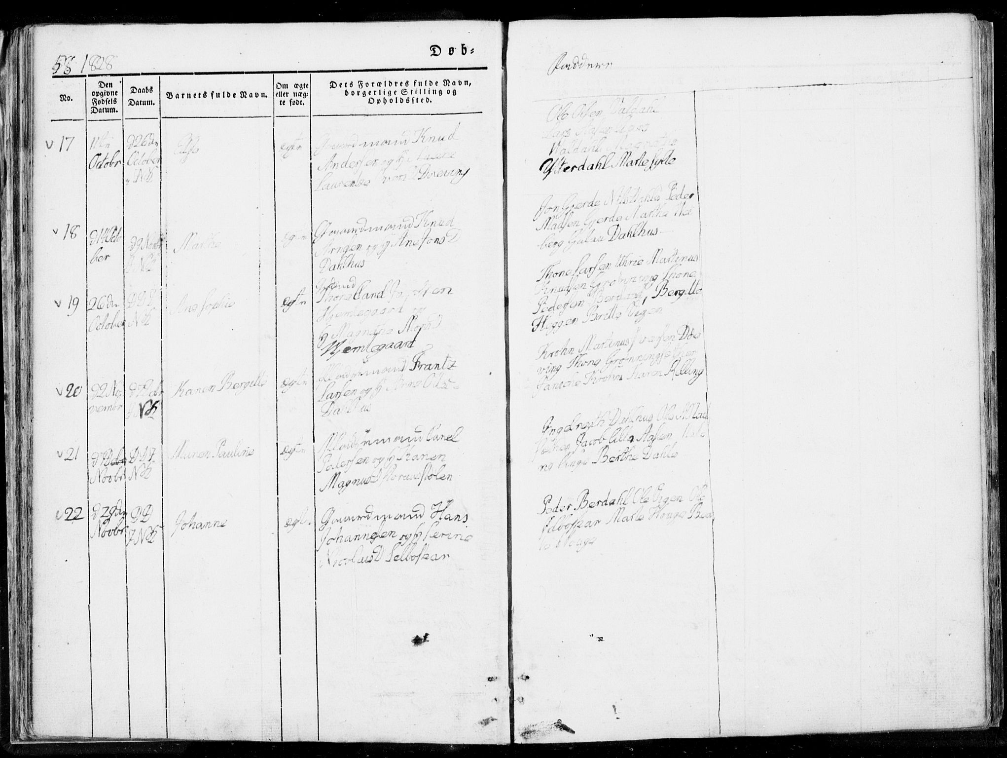 Ministerialprotokoller, klokkerbøker og fødselsregistre - Møre og Romsdal, AV/SAT-A-1454/519/L0247: Parish register (official) no. 519A06, 1827-1846, p. 58