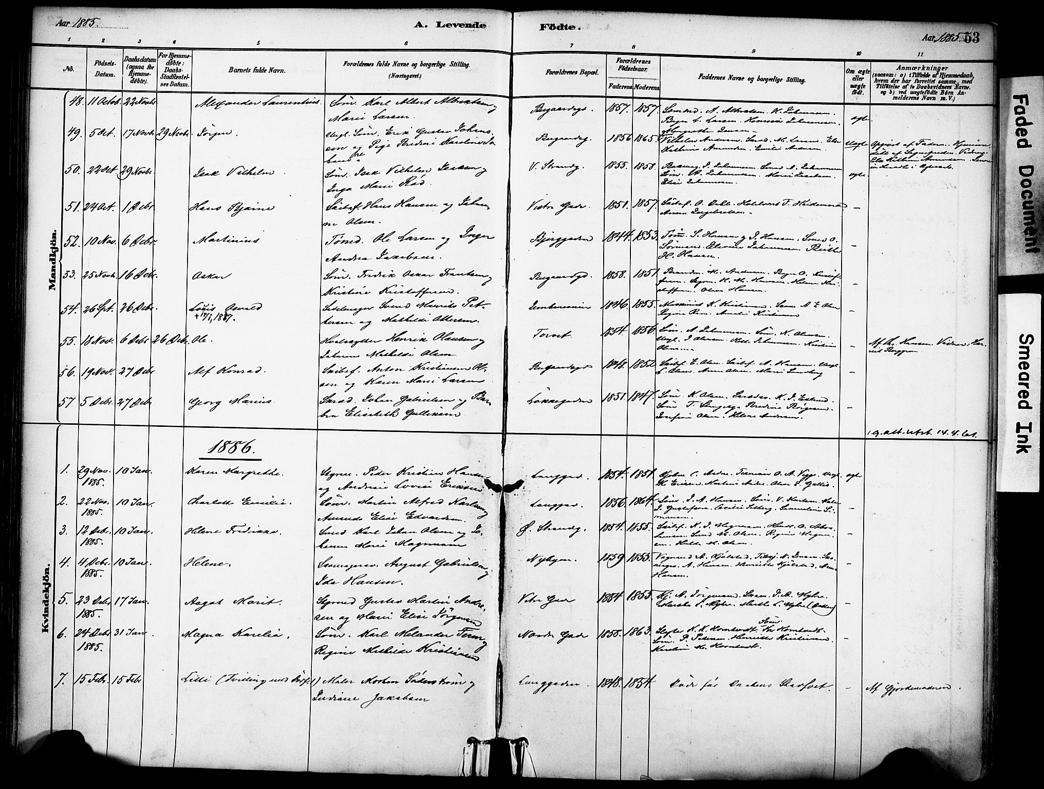 Sandefjord kirkebøker, AV/SAKO-A-315/F/Fa/L0002: Parish register (official) no. 2, 1880-1894, p. 53
