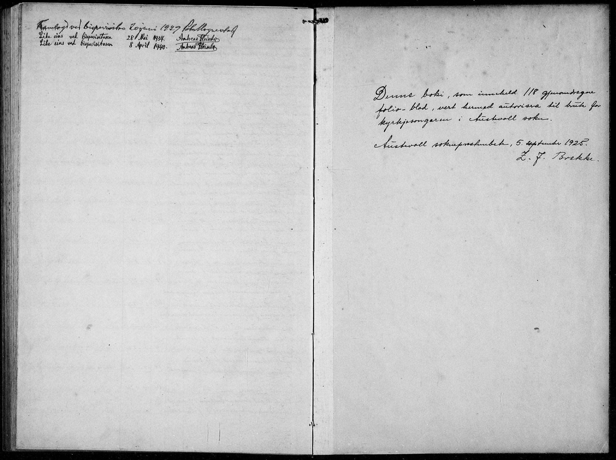 Austevoll Sokneprestembete, SAB/A-74201/H/Hab: Parish register (copy) no. A  6, 1925-1938