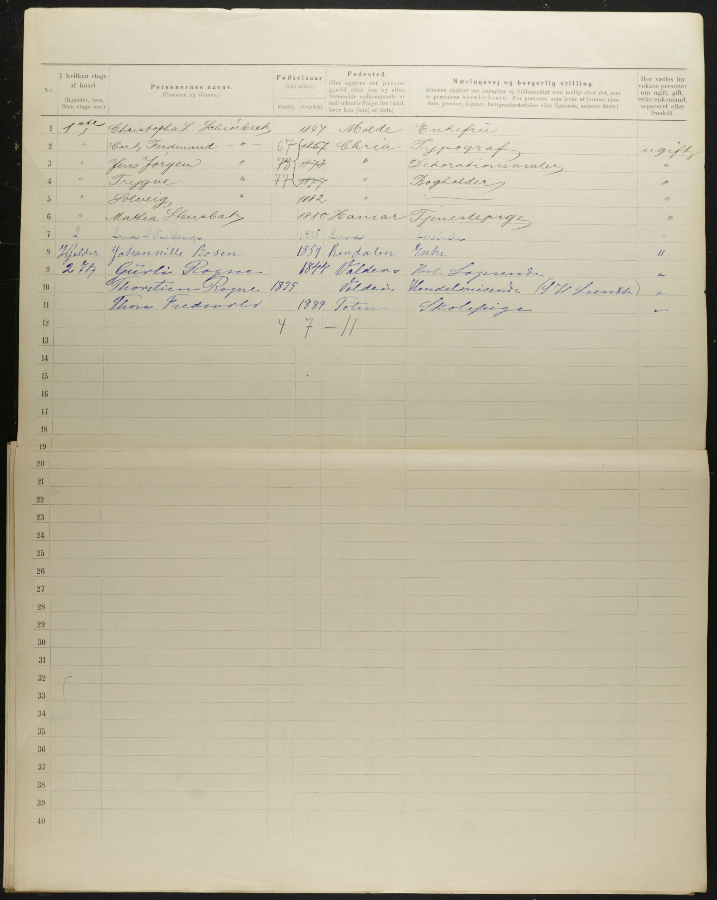 OBA, Municipal Census 1901 for Kristiania, 1901, p. 1135