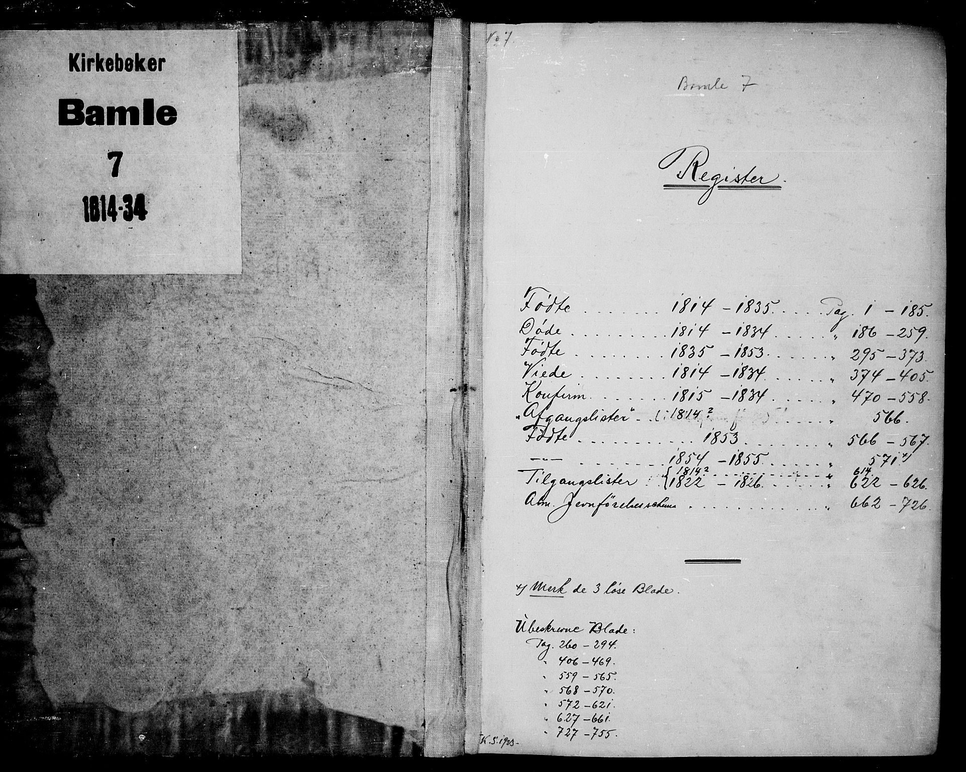 Bamble kirkebøker, AV/SAKO-A-253/G/Ga/L0005: Parish register (copy) no. I 5, 1814-1855