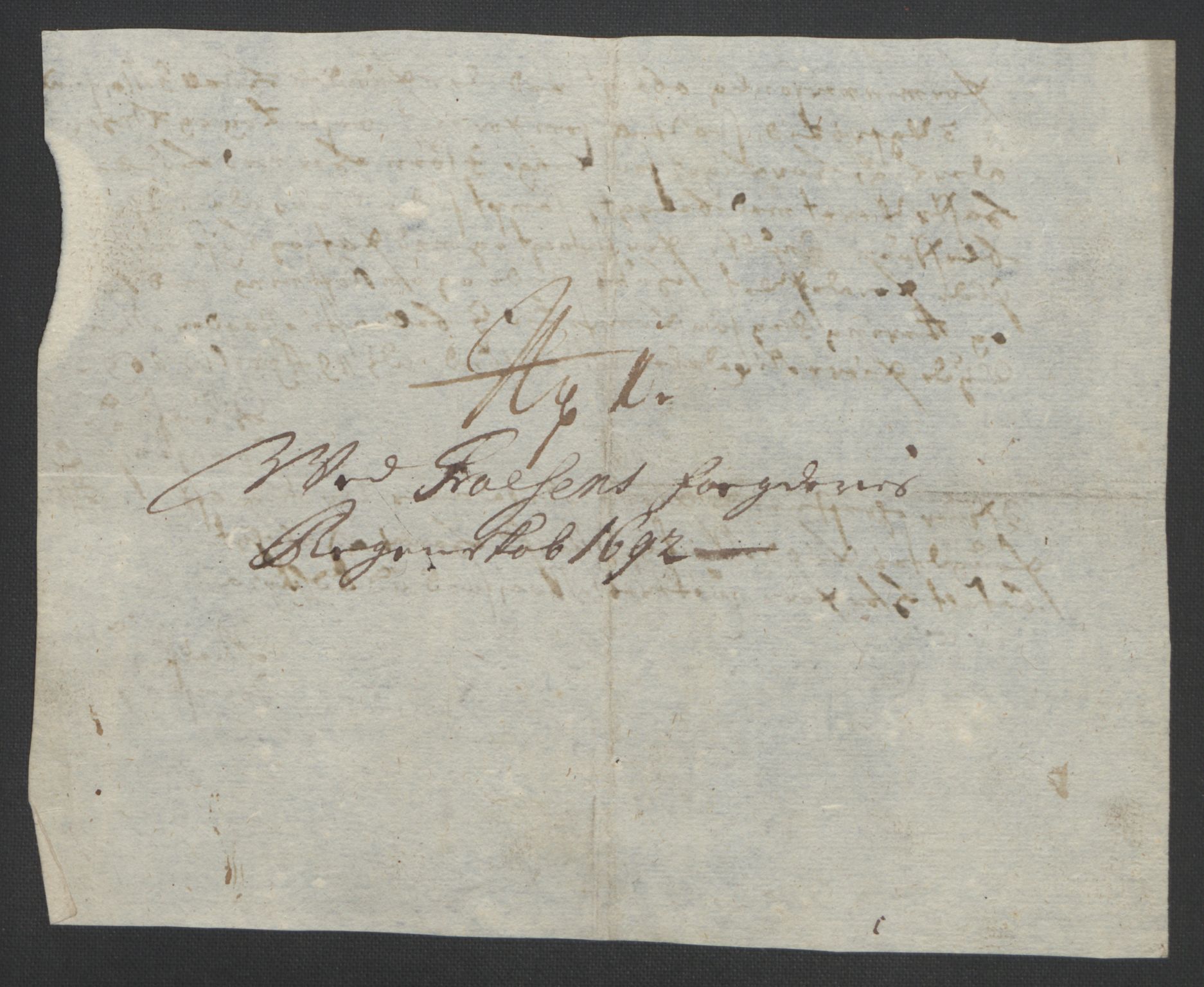 Rentekammeret inntil 1814, Reviderte regnskaper, Fogderegnskap, AV/RA-EA-4092/R57/L3849: Fogderegnskap Fosen, 1692-1693, p. 295