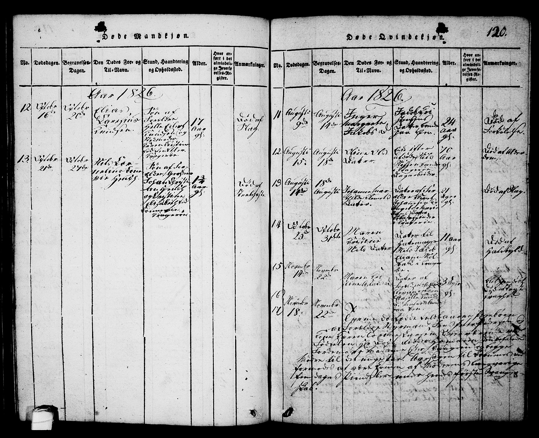 Kragerø kirkebøker, SAKO/A-278/G/Ga/L0002: Parish register (copy) no. 2, 1814-1831, p. 120