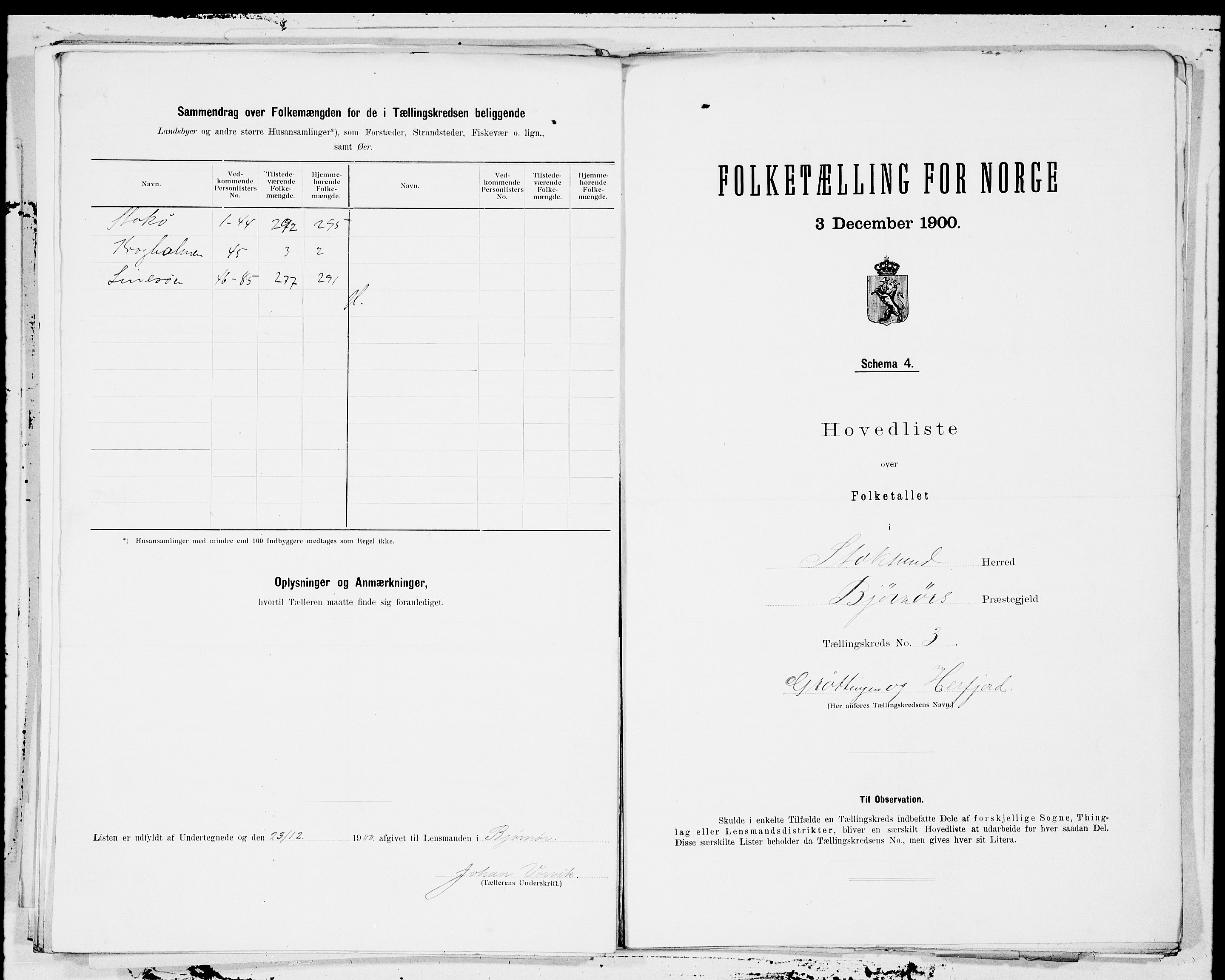 SAT, 1900 census for Stoksund, 1900, p. 6