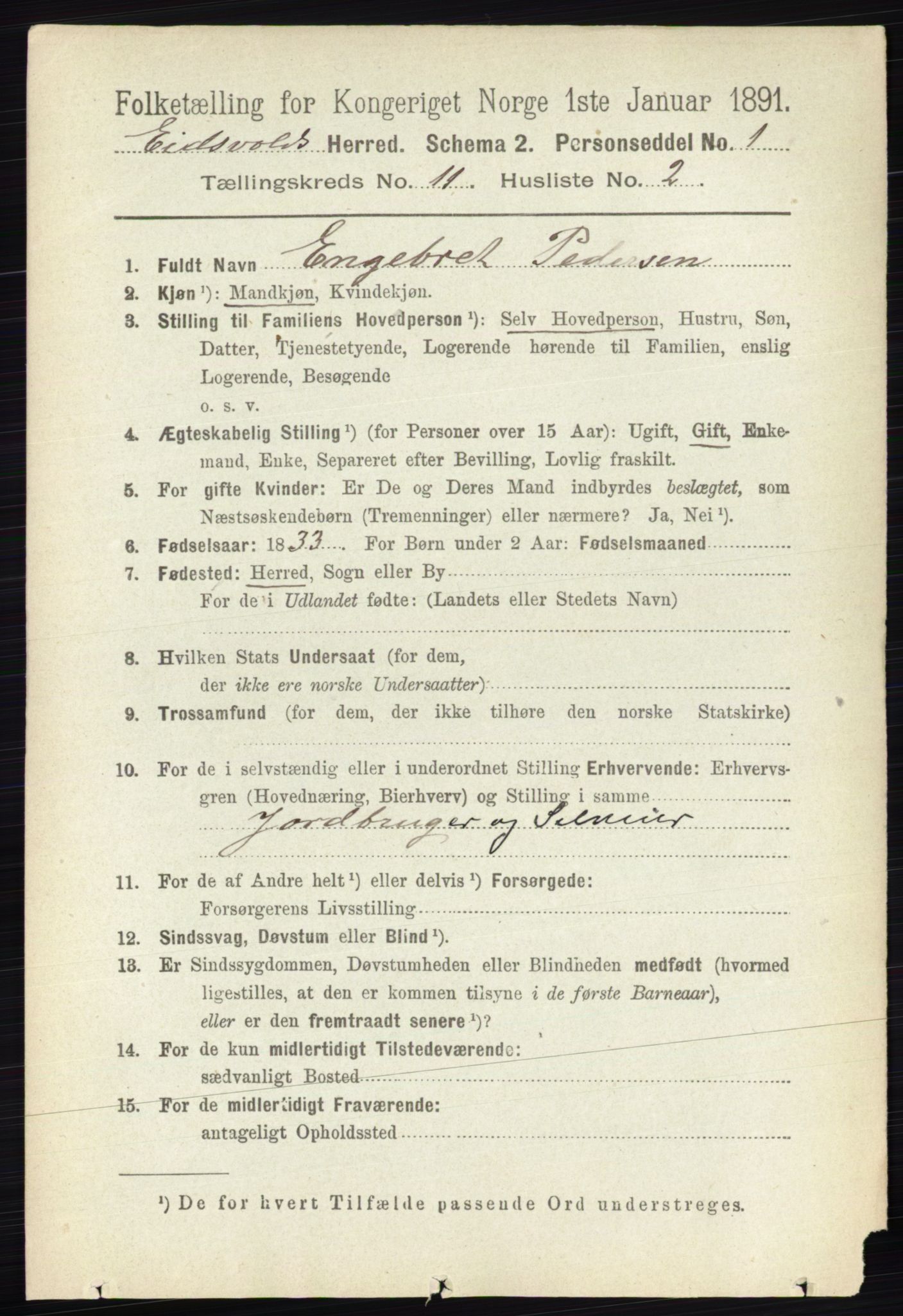 RA, 1891 census for 0237 Eidsvoll, 1891, p. 7692