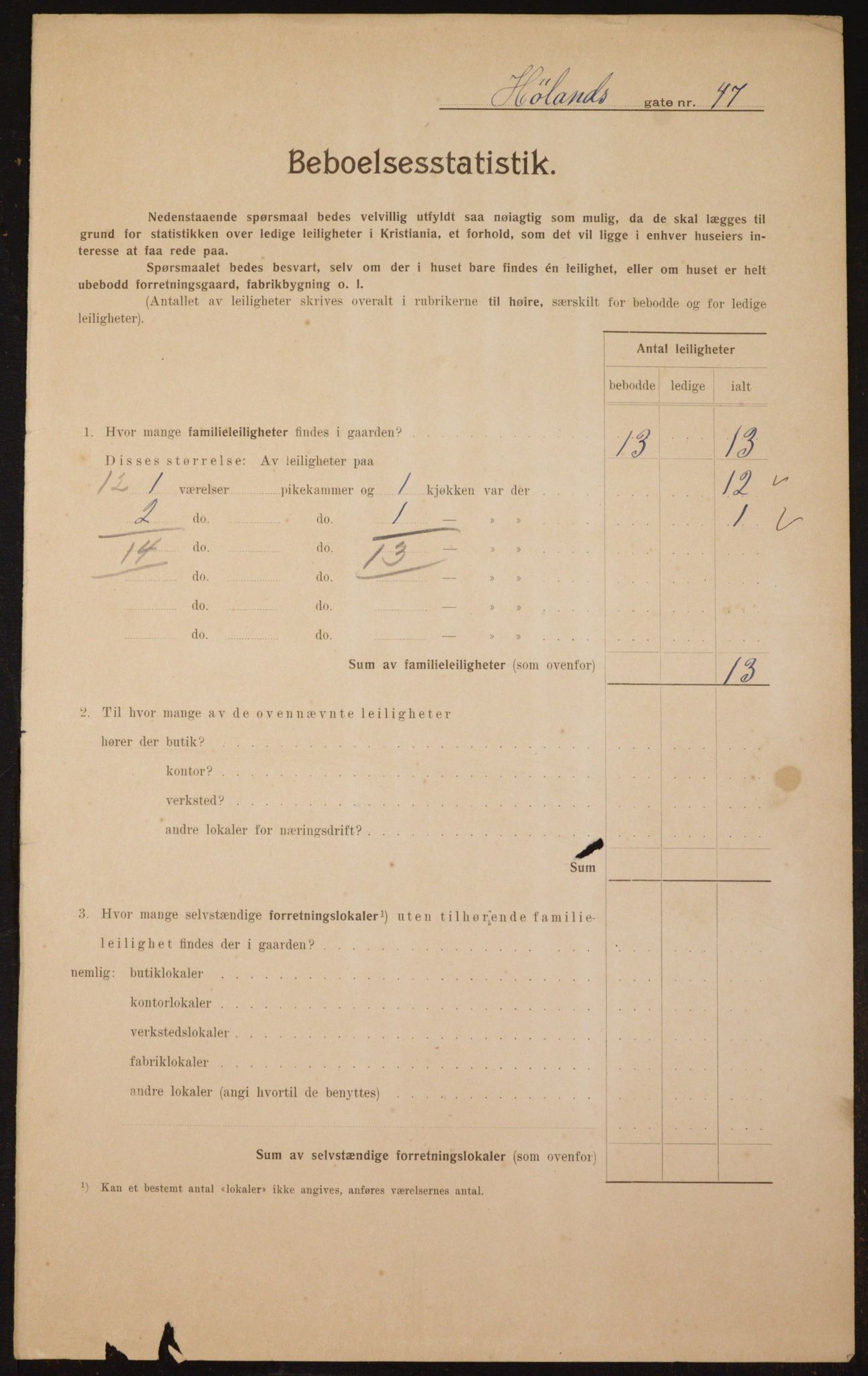 OBA, Municipal Census 1910 for Kristiania, 1910, p. 41790