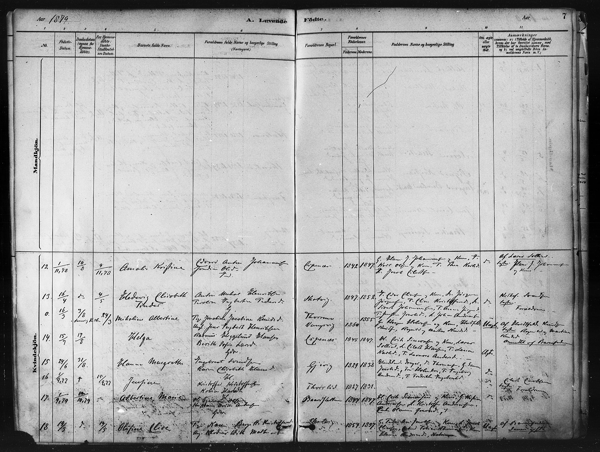 Tranøy sokneprestkontor, SATØ/S-1313/I/Ia/Iaa/L0009kirke: Parish register (official) no. 9, 1878-1904, p. 7