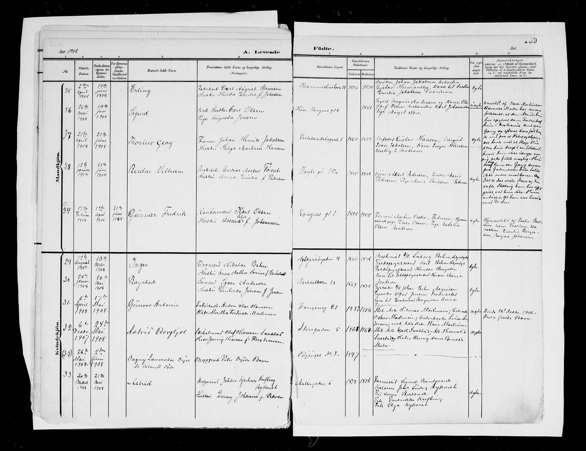 Moss prestekontor Kirkebøker, SAO/A-2003/F/Fb/L0004: Parish register (official) no. II 4, 1902-1912, p. 139