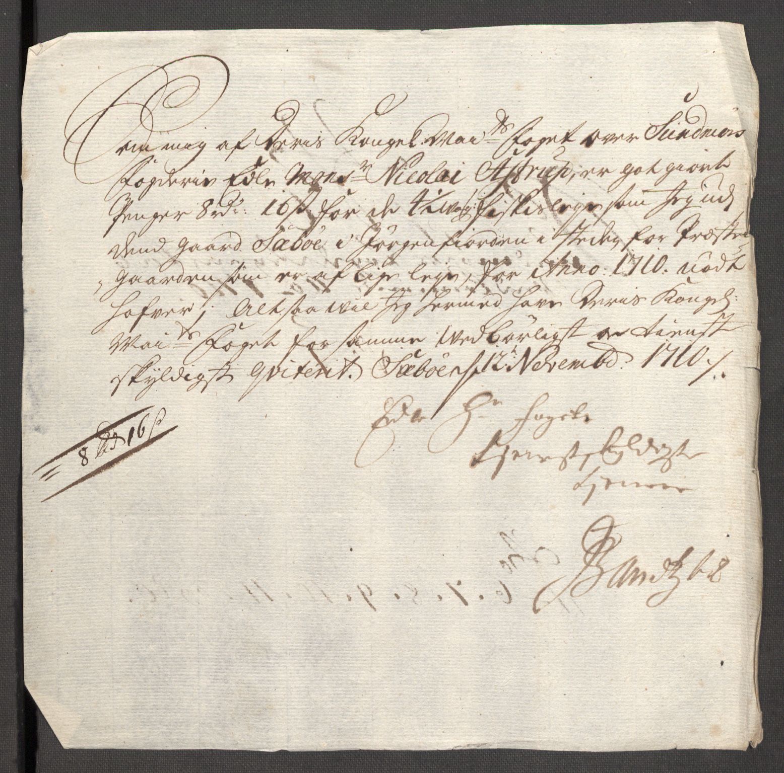 Rentekammeret inntil 1814, Reviderte regnskaper, Fogderegnskap, AV/RA-EA-4092/R54/L3563: Fogderegnskap Sunnmøre, 1710, p. 124