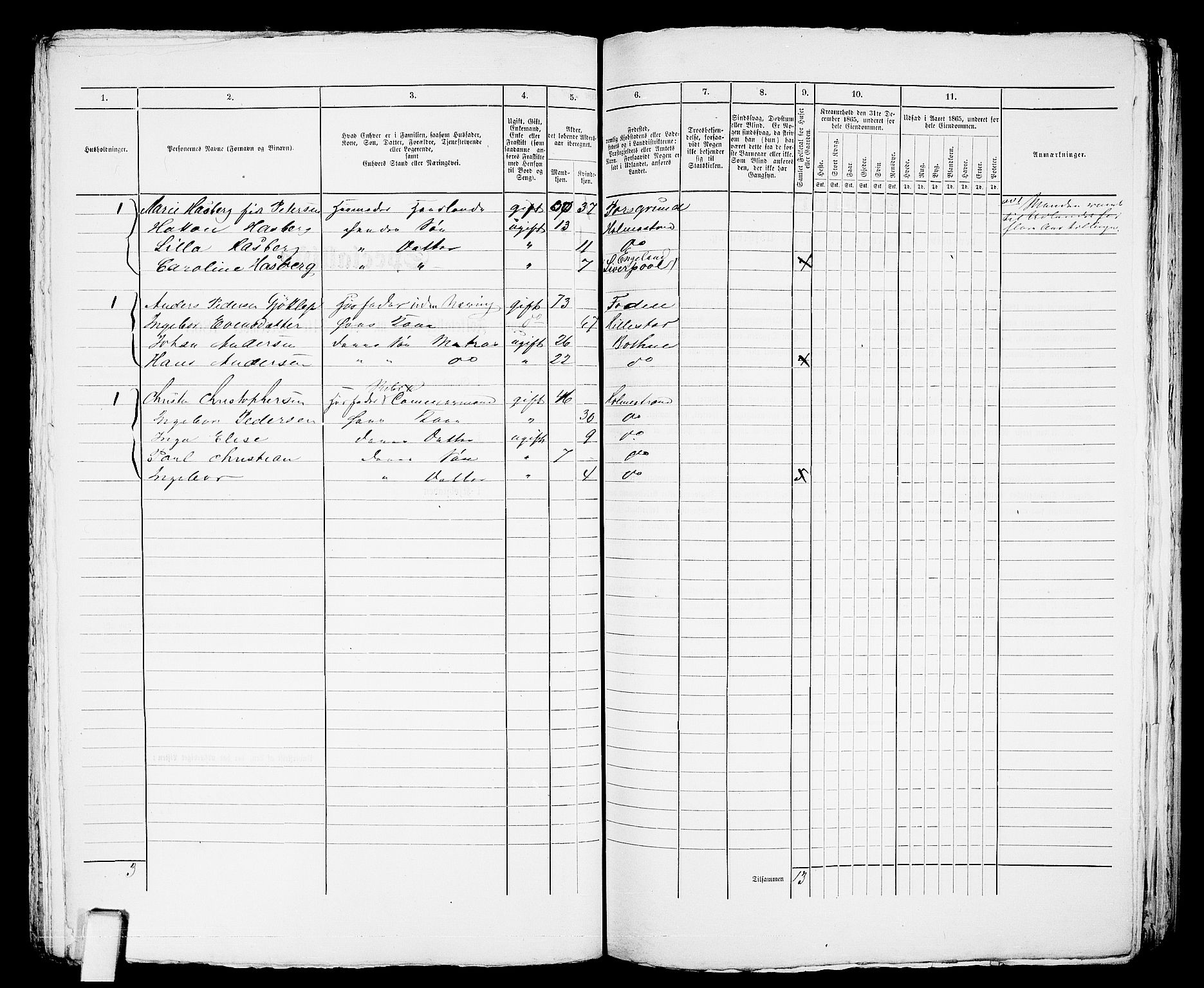 RA, 1865 census for Botne/Holmestrand, 1865, p. 278
