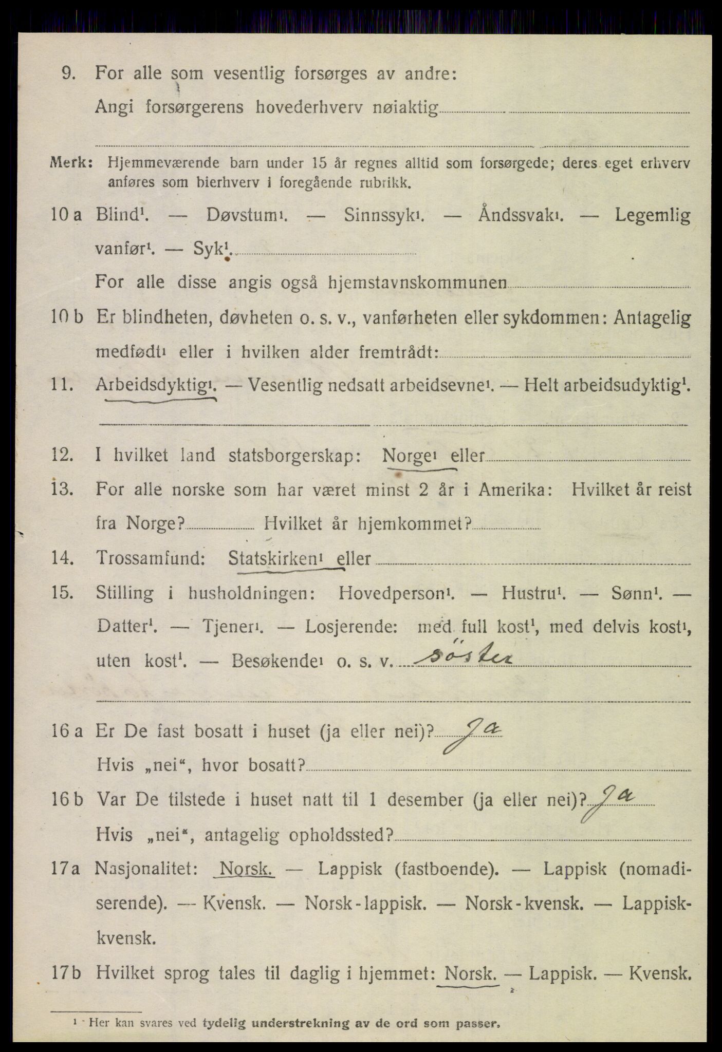 SAT, 1920 census for Gildeskål, 1920, p. 4001