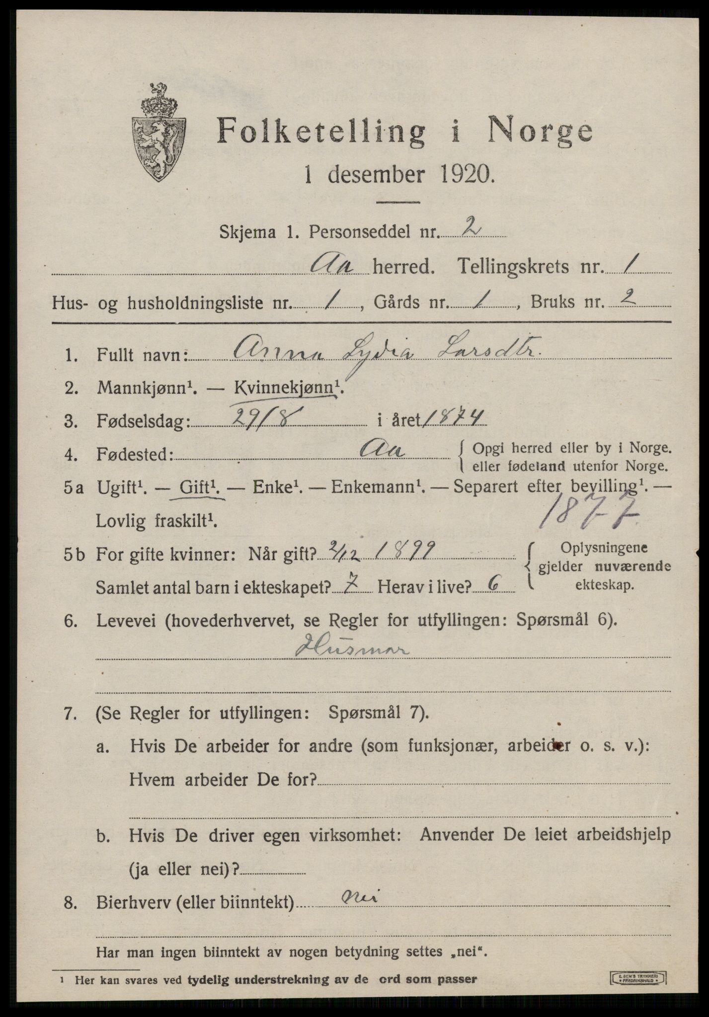 SAT, 1920 census for Å, 1920, p. 928