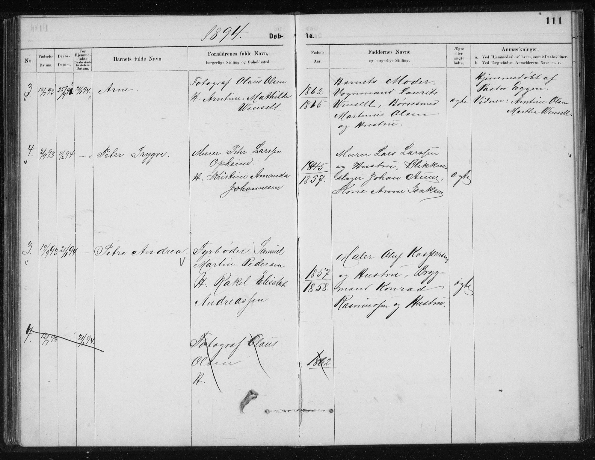 Ministerialprotokoller, klokkerbøker og fødselsregistre - Nordland, AV/SAT-A-1459/801/L0032: Parish register (copy) no. 801C07, 1889-1897, p. 111