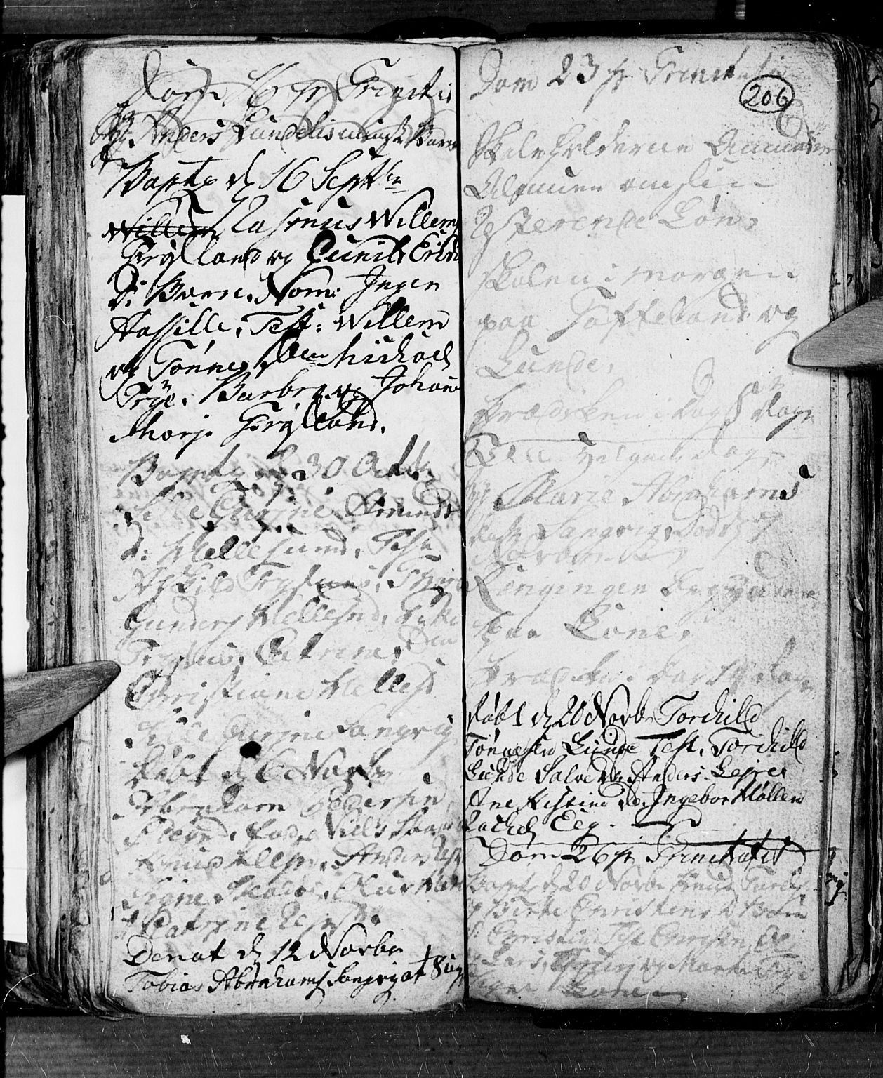 Søgne sokneprestkontor, AV/SAK-1111-0037/F/Fb/Fbb/L0001: Parish register (copy) no. B 1, 1779-1802, p. 206