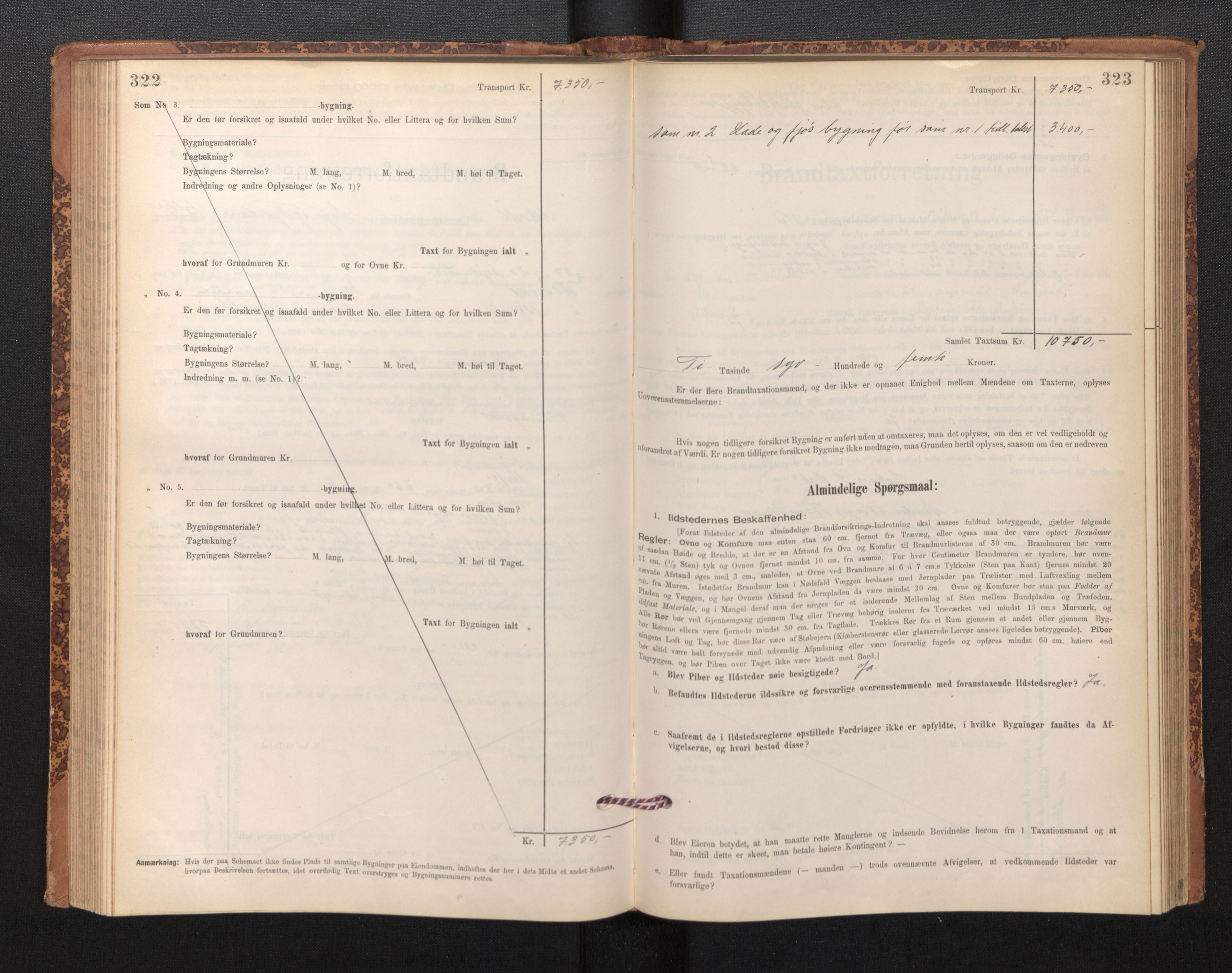 Lensmannen i Askvoll, AV/SAB-A-26301/0012/L0004: Branntakstprotokoll, skjematakst og liste over branntakstmenn, 1895-1932, p. 322-323