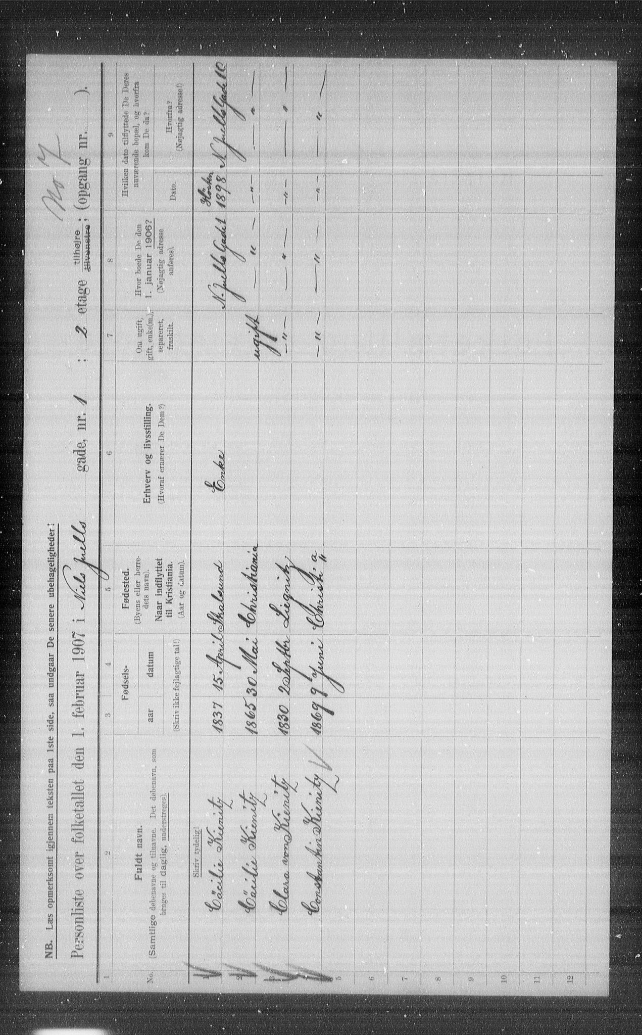 OBA, Municipal Census 1907 for Kristiania, 1907, p. 35889