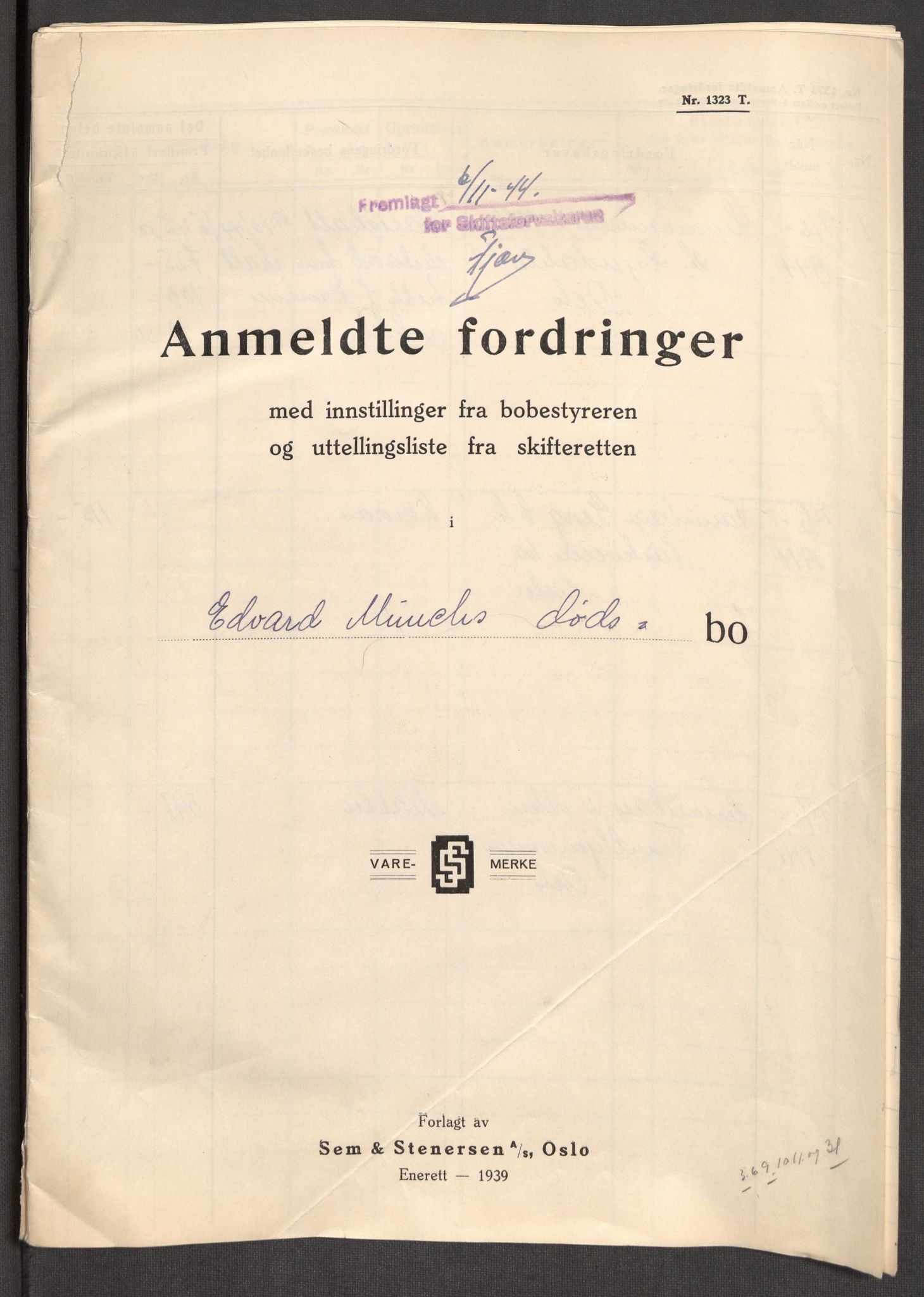 Oslo skifterett, SAO/A-10383/I/Id/L0004: Bomapper (sluttede bo), 1948, p. 211