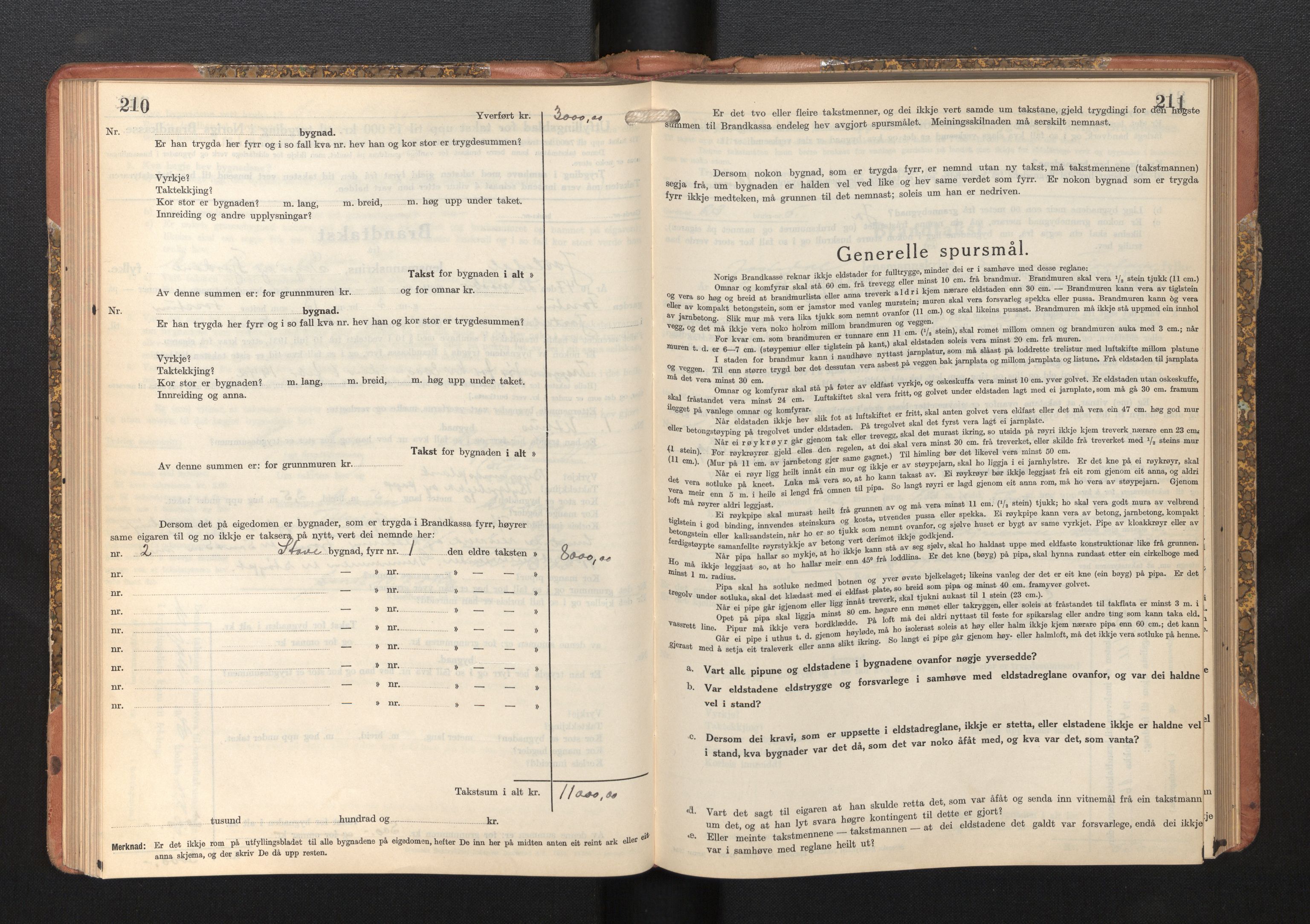 Lensmannen i Jostedal, AV/SAB-A-28601/0012/L0006: Branntakstprotokoll, skjematakst, 1936-1948, p. 210-211