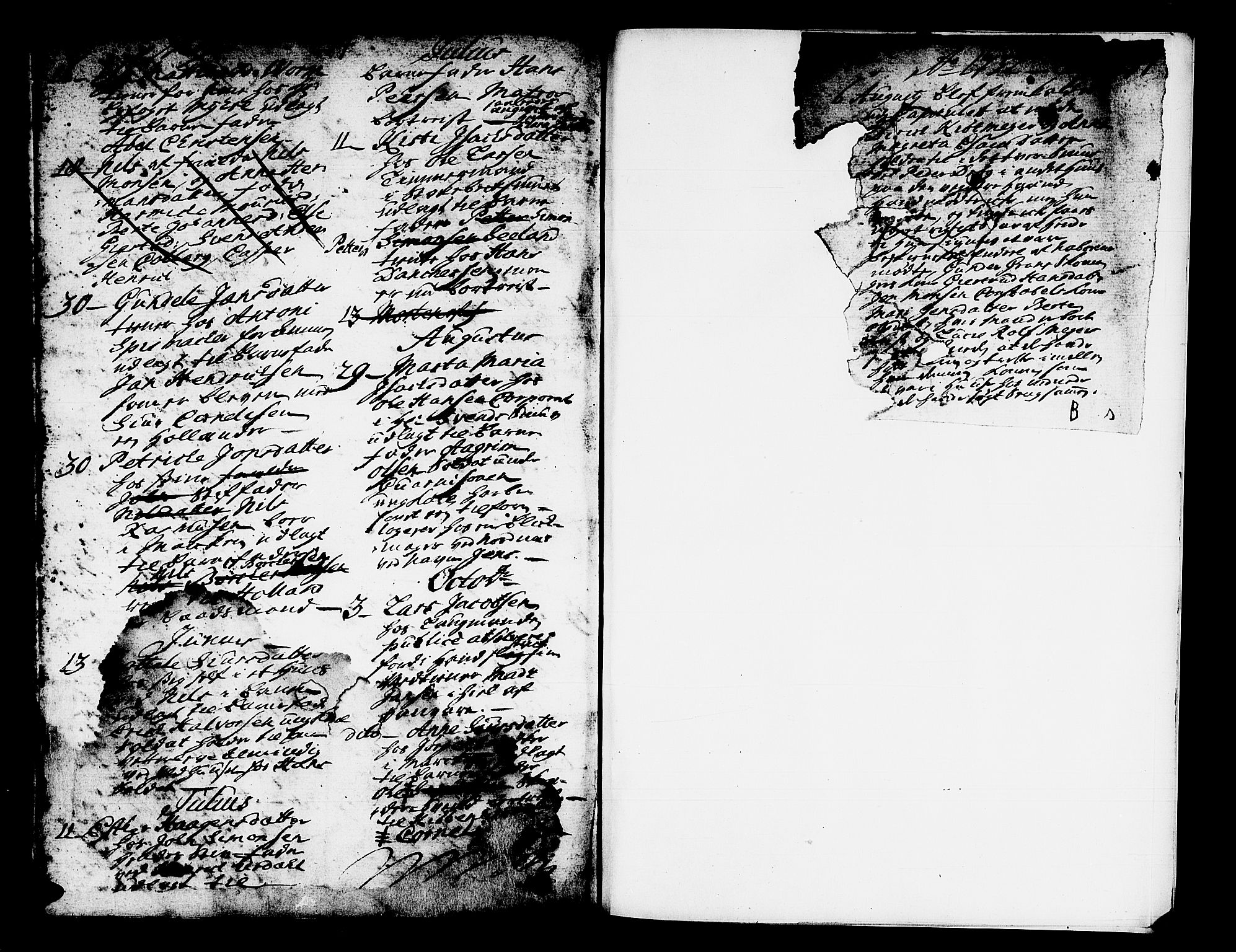 Domkirken sokneprestembete, AV/SAB-A-74801/H/Haa/L0001: Parish register (official) no. A 1, 1719-1732, p. 254-255