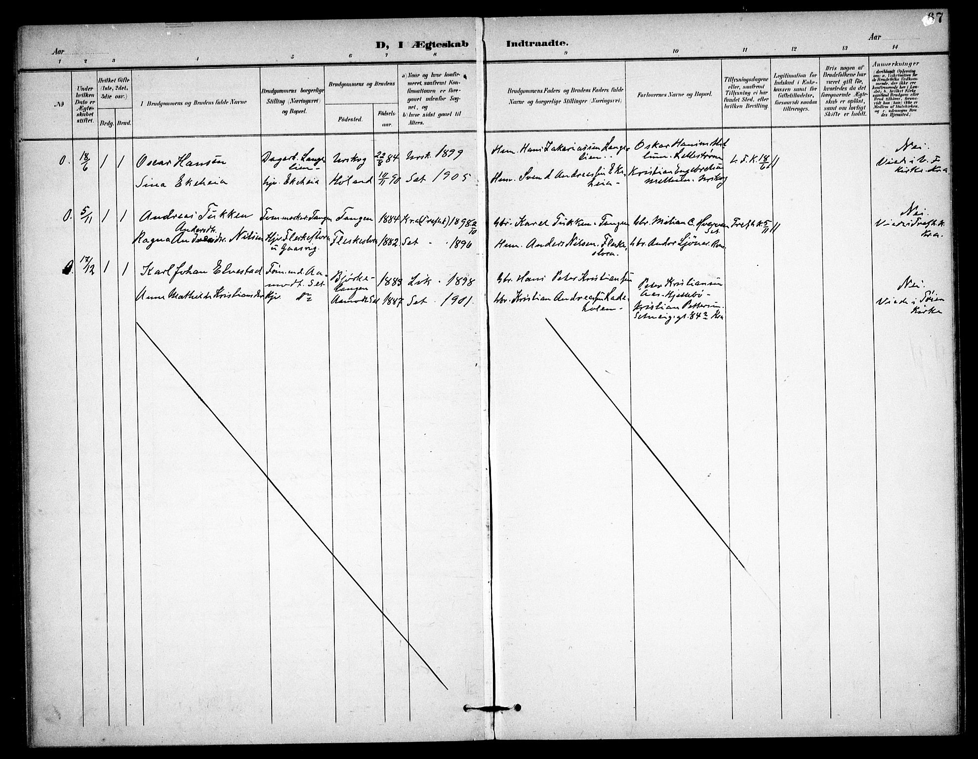 Høland prestekontor Kirkebøker, SAO/A-10346a/F/Fc/L0003: Parish register (official) no. III 3, 1897-1911, p. 67