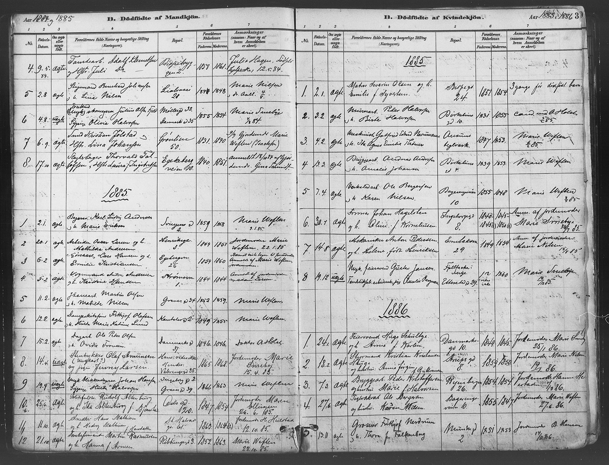 Gamlebyen prestekontor Kirkebøker, SAO/A-10884/F/Fa/L0006: Parish register (official) no. 6, 1881-1890, p. 3