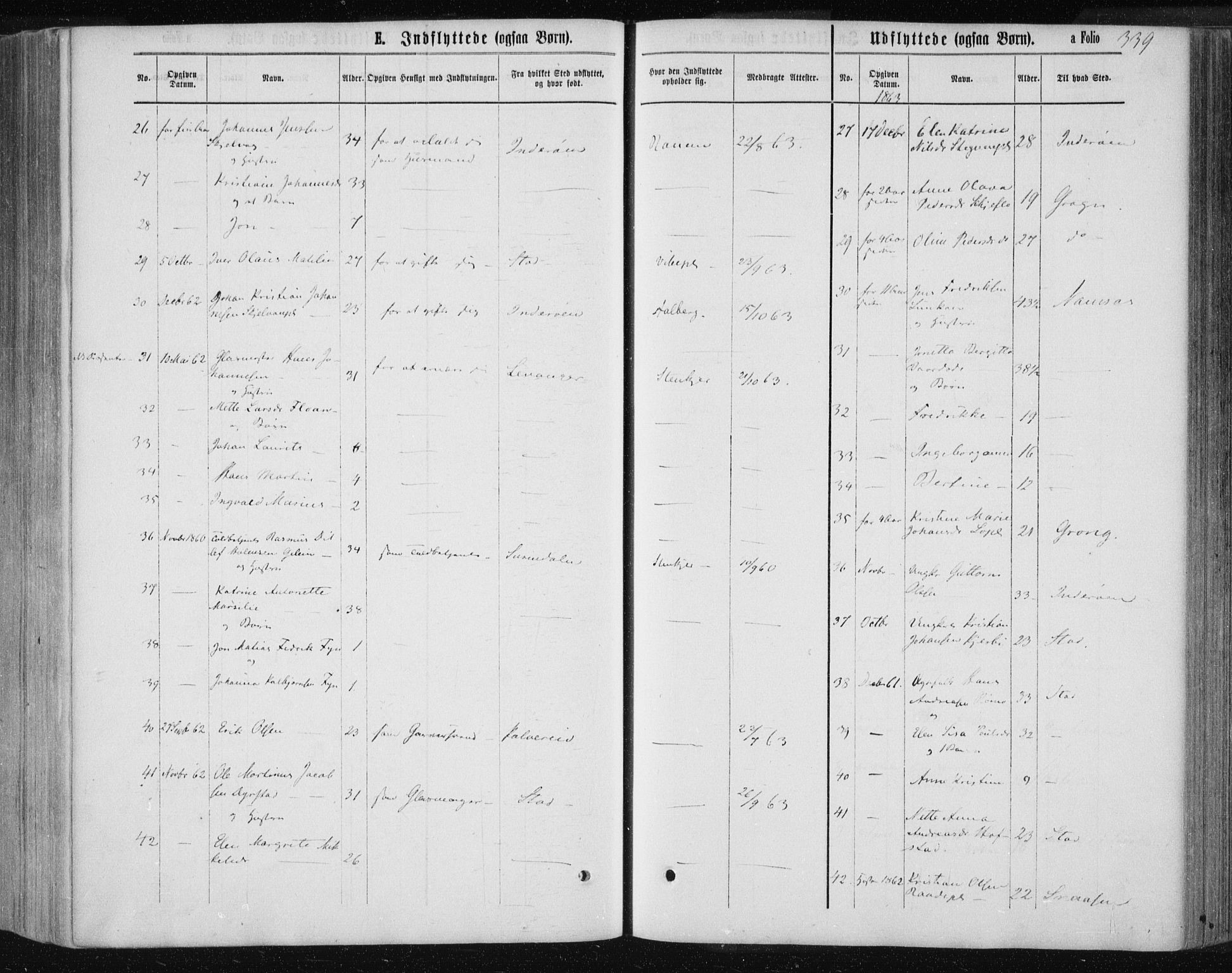 Ministerialprotokoller, klokkerbøker og fødselsregistre - Nord-Trøndelag, AV/SAT-A-1458/735/L0345: Parish register (official) no. 735A08 /1, 1863-1872, p. 339