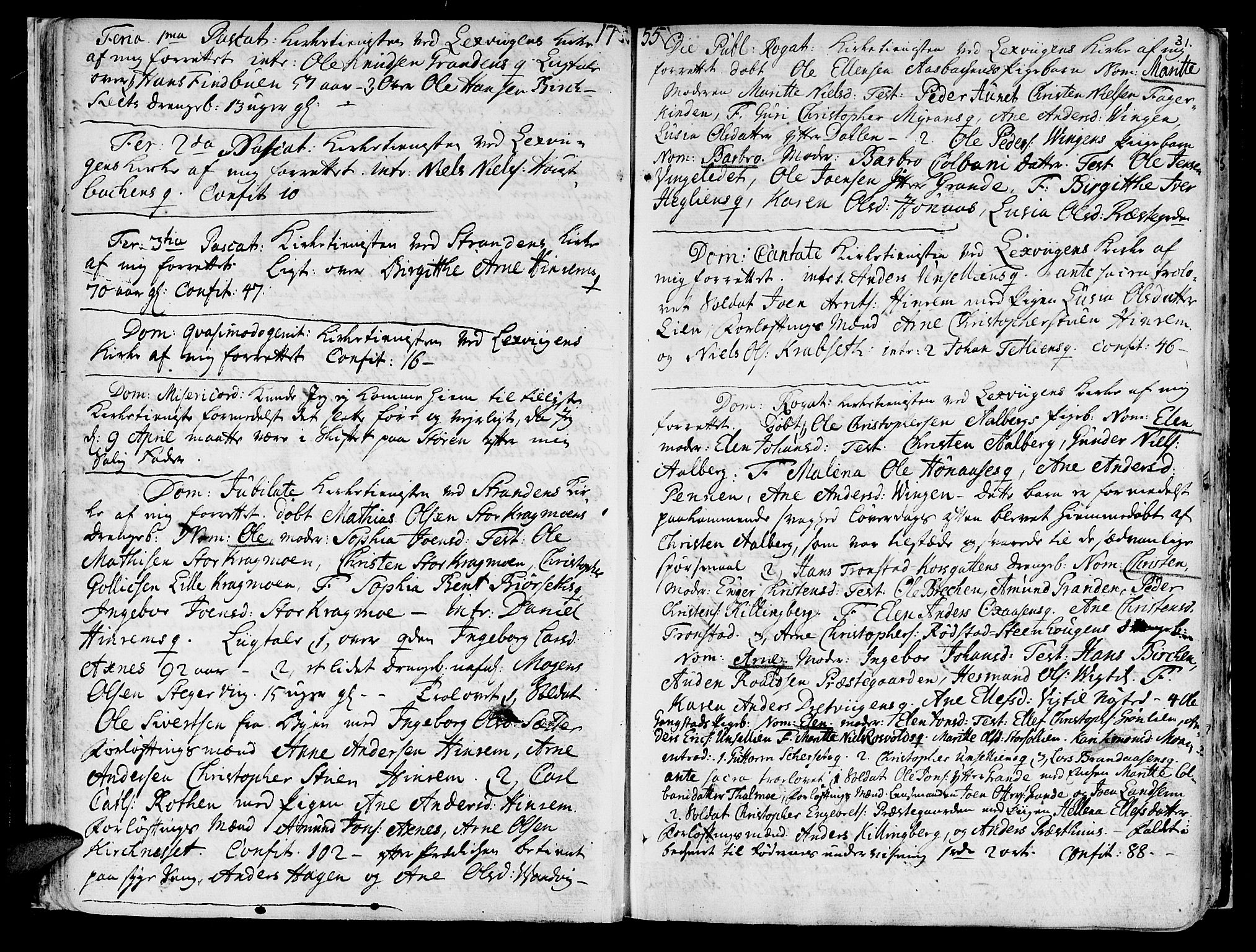 Ministerialprotokoller, klokkerbøker og fødselsregistre - Nord-Trøndelag, AV/SAT-A-1458/701/L0003: Parish register (official) no. 701A03, 1751-1783, p. 31