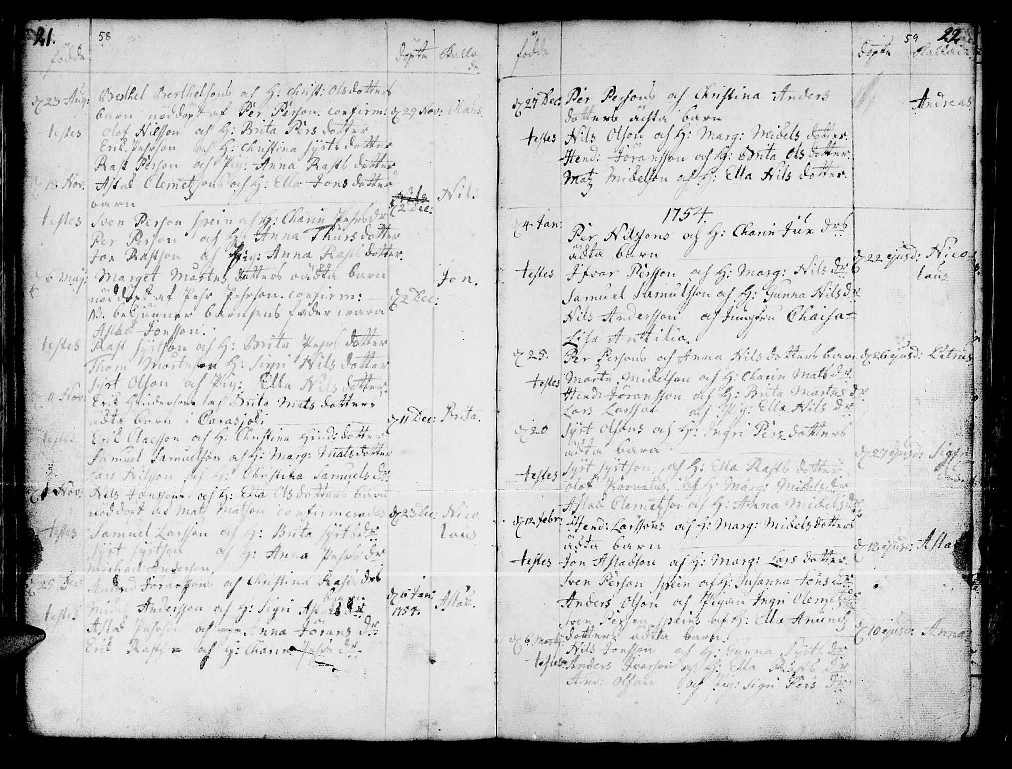 Kautokeino sokneprestembete, SATØ/S-1340/H/Ha/L0001.kirke: Parish register (official) no. 1, 1723-1776, p. 58-59