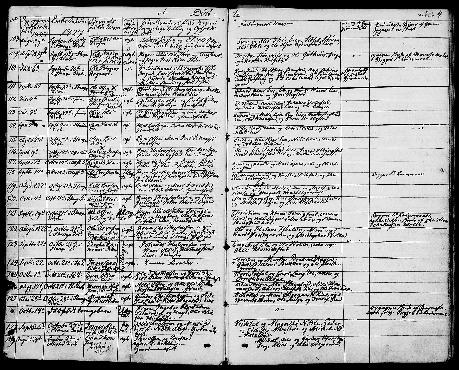 Stange prestekontor, AV/SAH-PREST-002/K/L0009: Parish register (official) no. 9, 1826-1835, p. 14