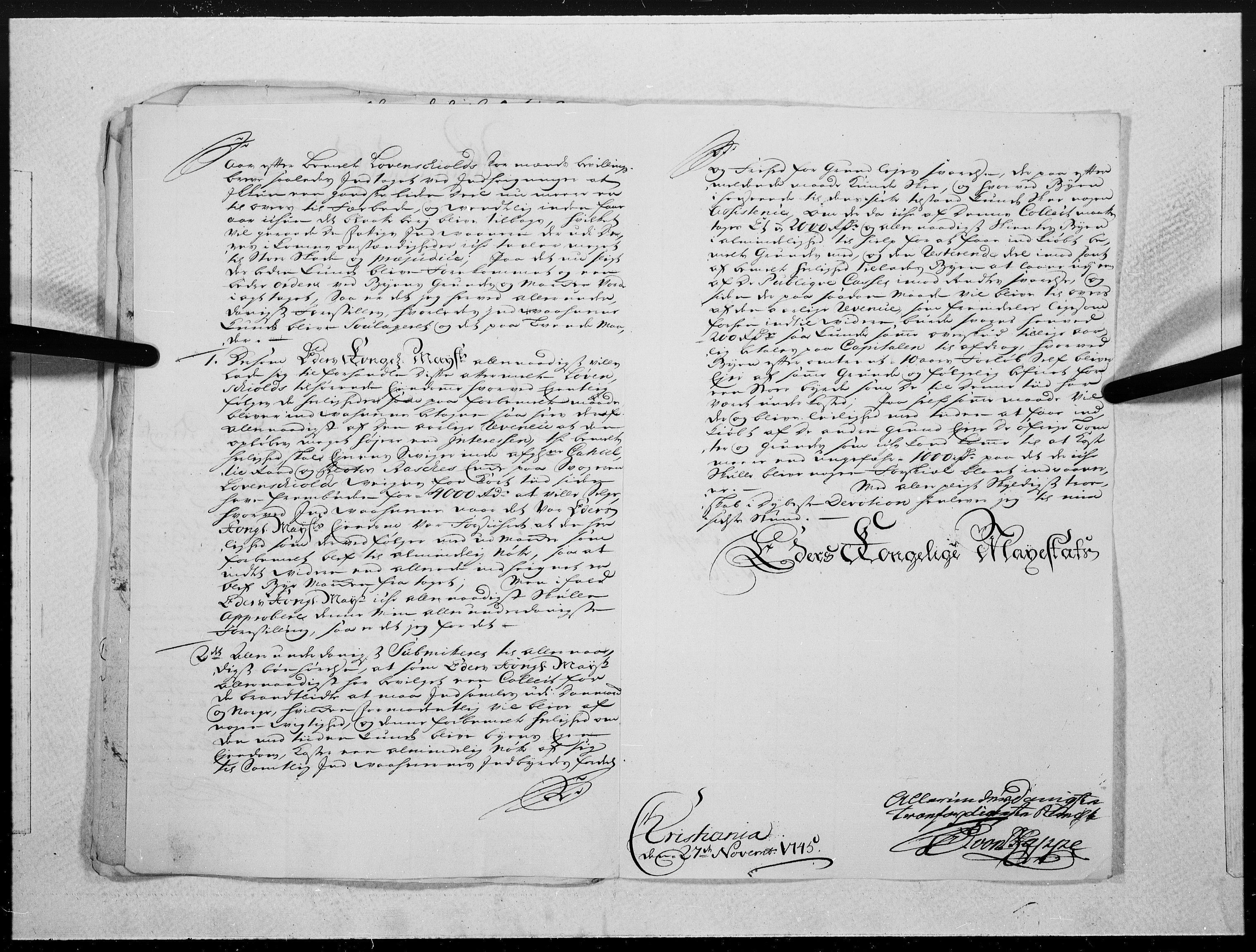 Danske Kanselli 1572-1799, RA/EA-3023/F/Fc/Fcc/Fcca/L0143: Norske innlegg 1572-1799, 1745, p. 106