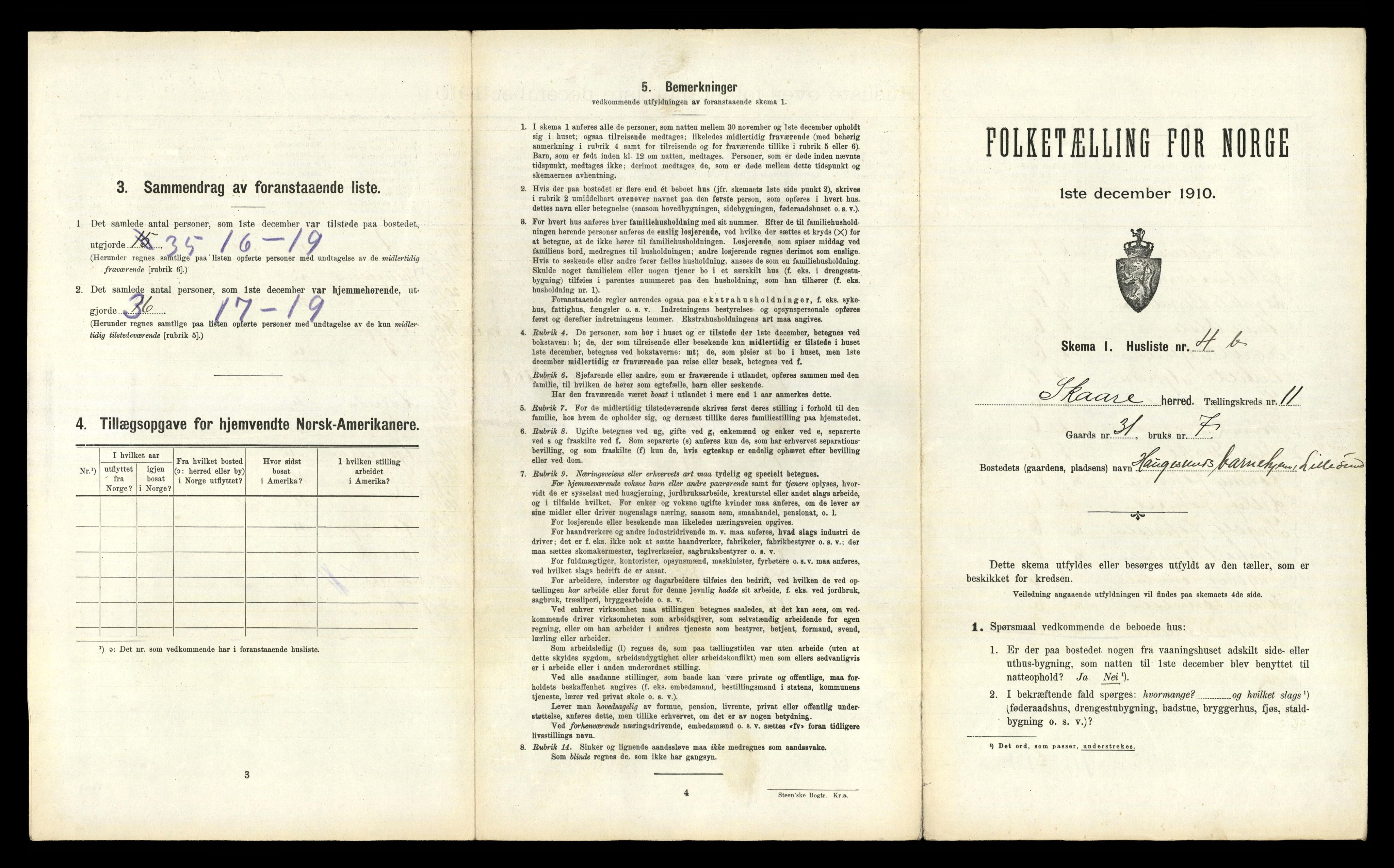 RA, 1910 census for Skåre, 1910, p. 1242